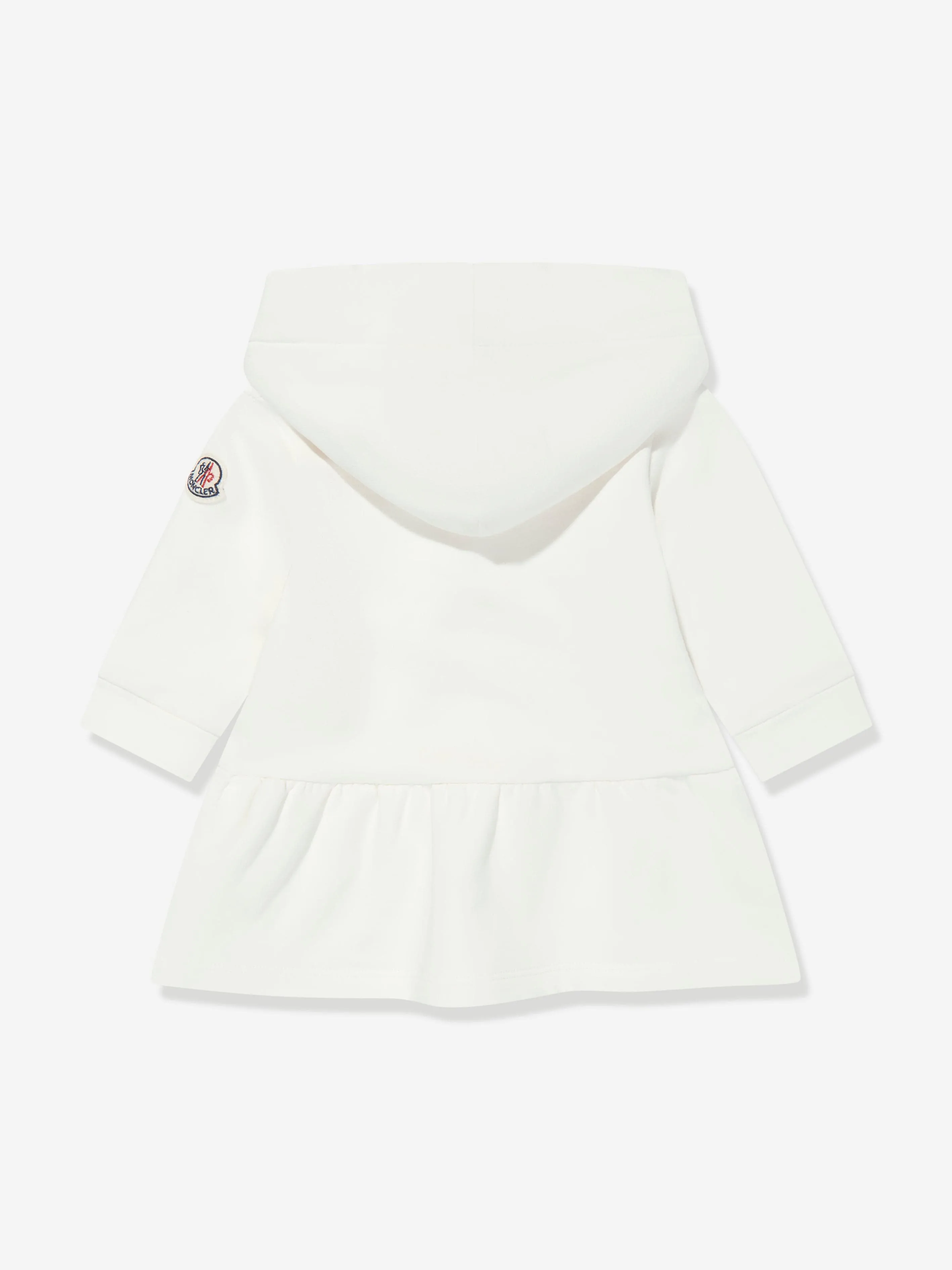 Moncler Enfant Kapuzenpullover-Kleid für Baby-Mädchen in Elfenbein