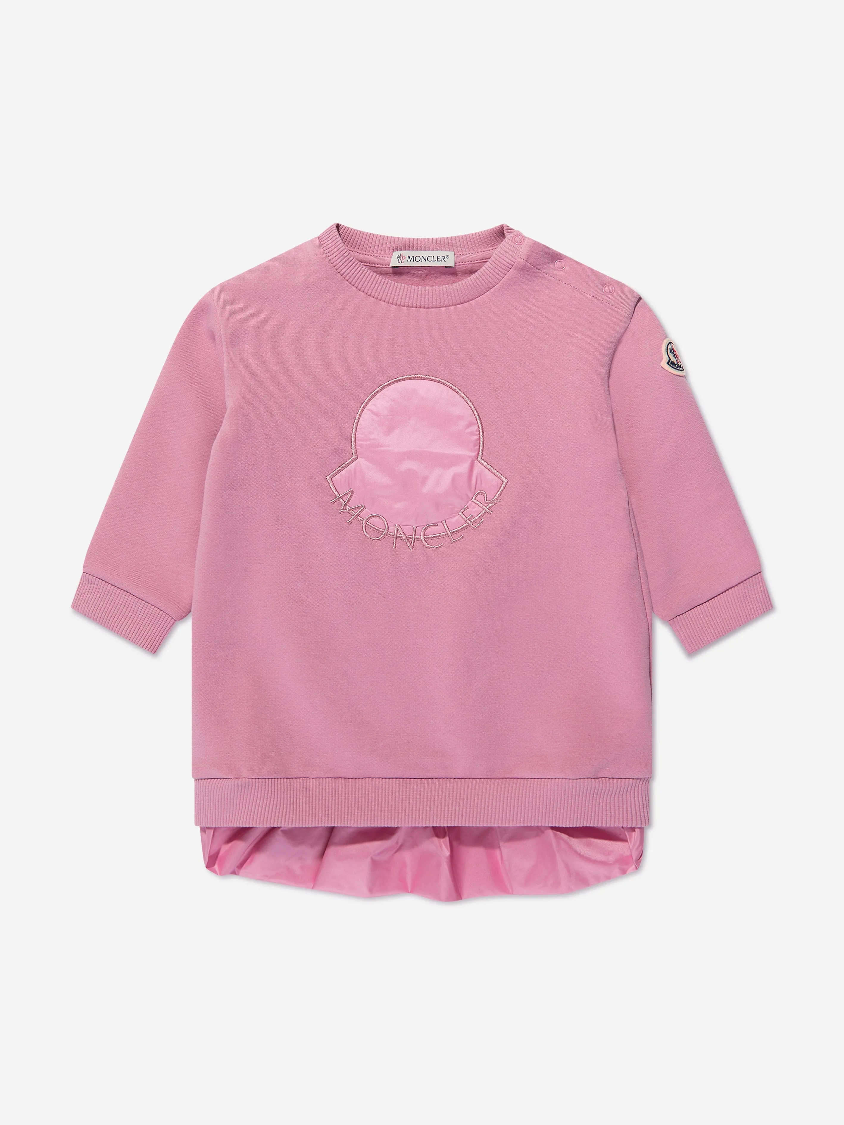 Moncler Enfant Baby Girls Logo Strickkleid in Rosa