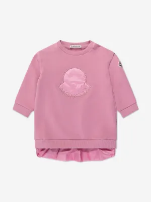 Moncler Enfant Baby Girls Logo Strickkleid in Rosa