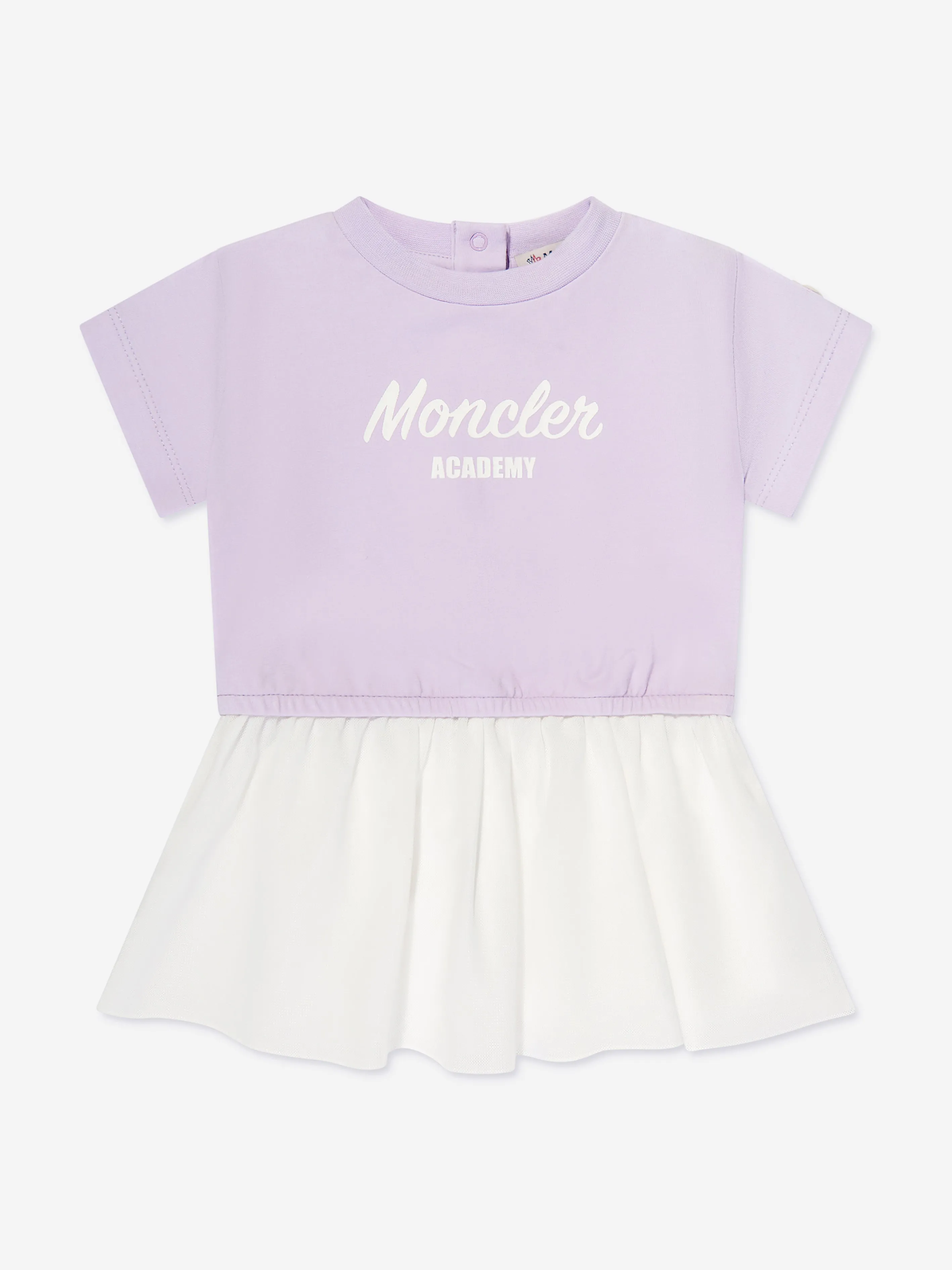 Moncler Enfant Baby Mädchen Logo T-Shirt Kleid in Lila