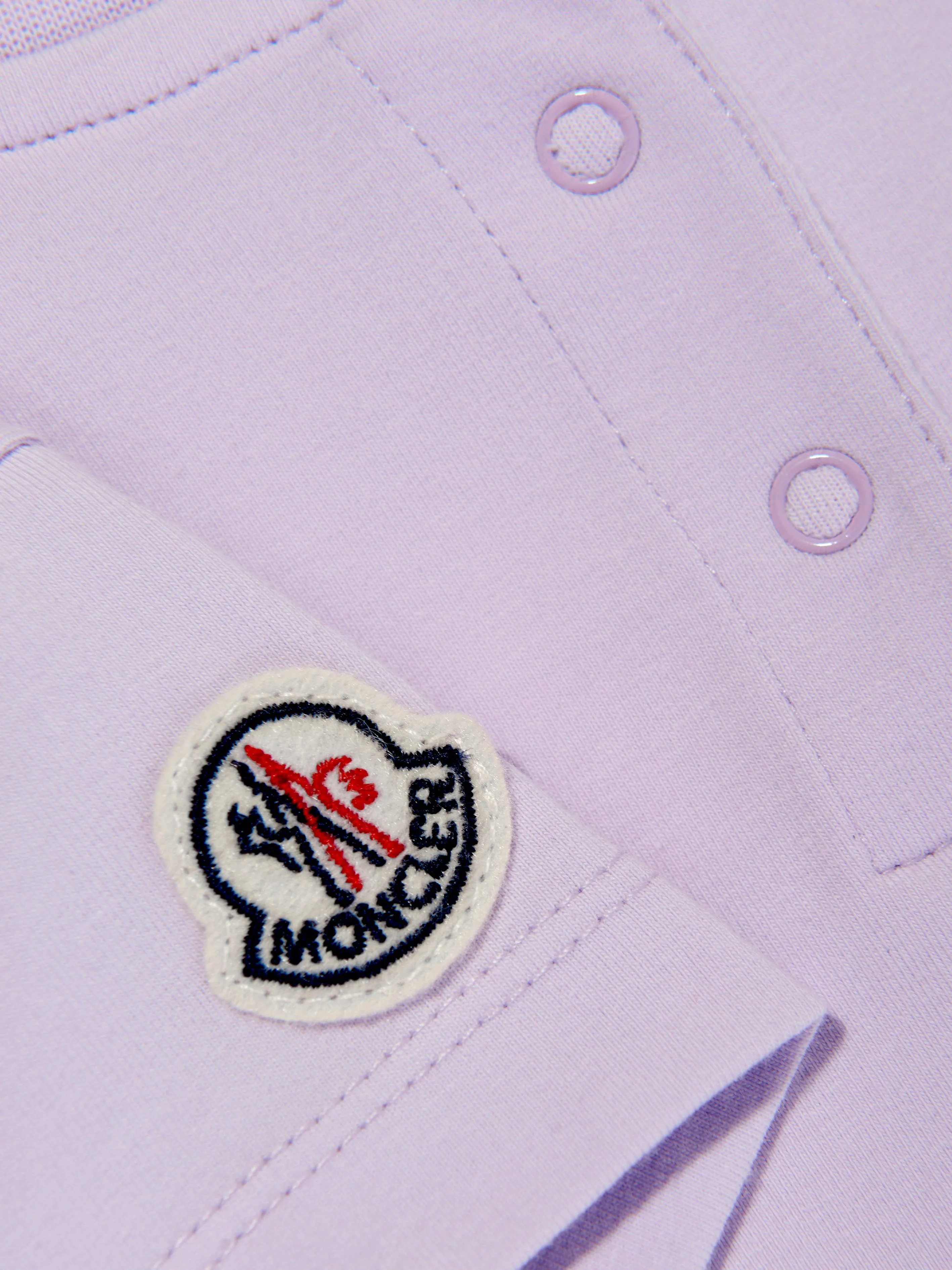 Moncler Enfant Baby Mädchen Logo T-Shirt Kleid in Lila