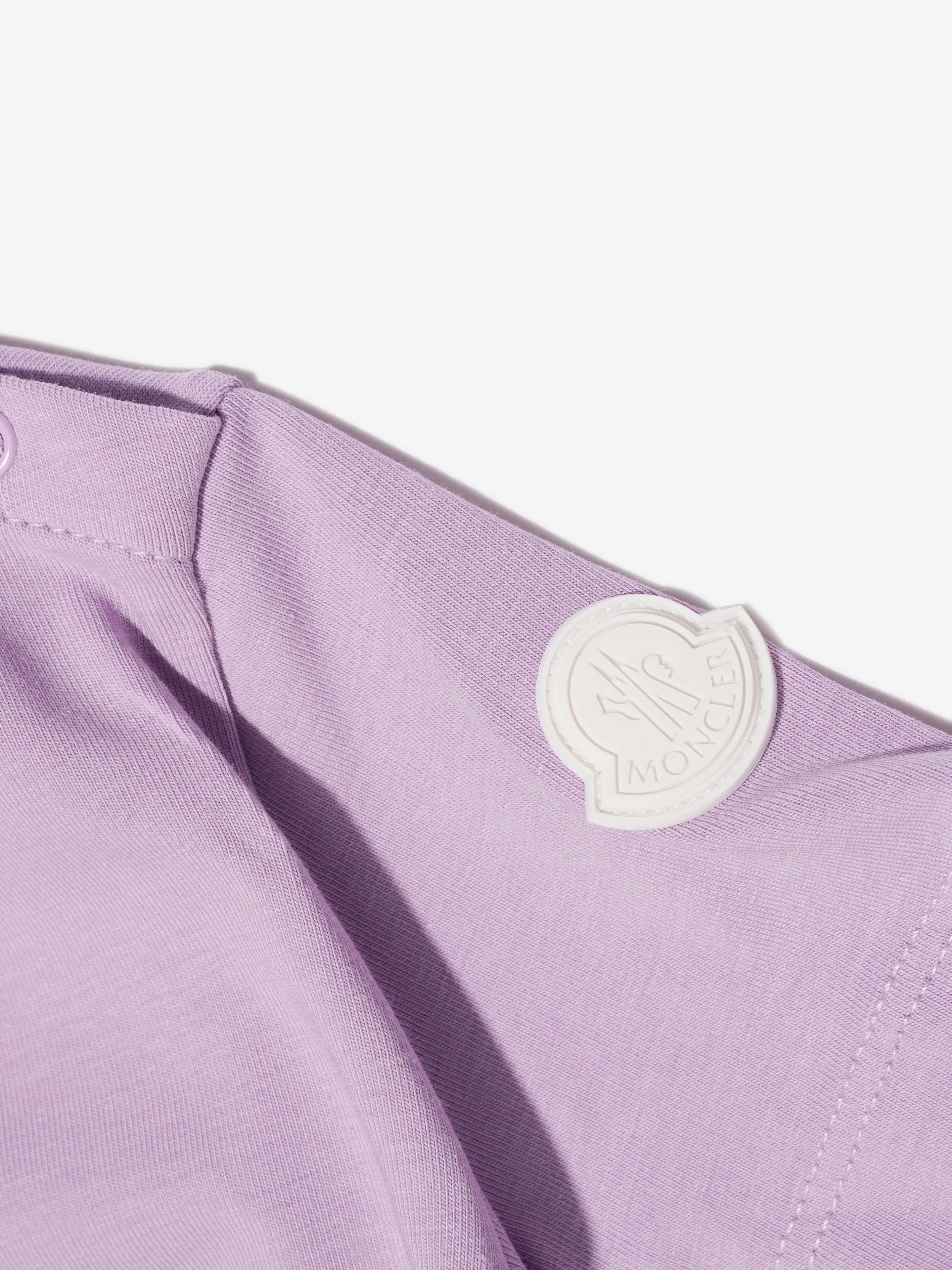 Moncler Enfant Baby Mädchen Logo T-Shirt in Lila