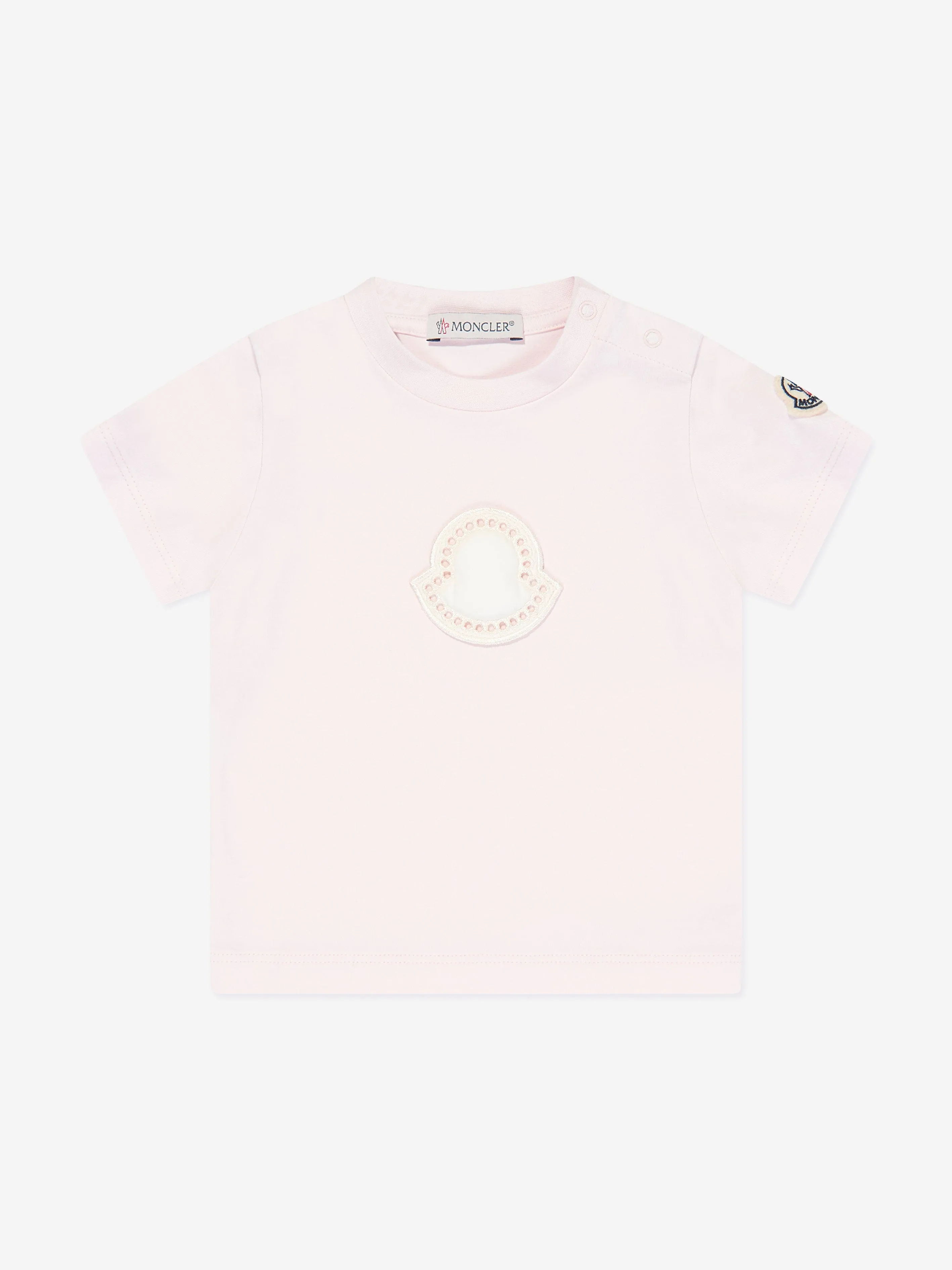 Moncler Enfant Baby Girls Logo T-Shirt in Pink