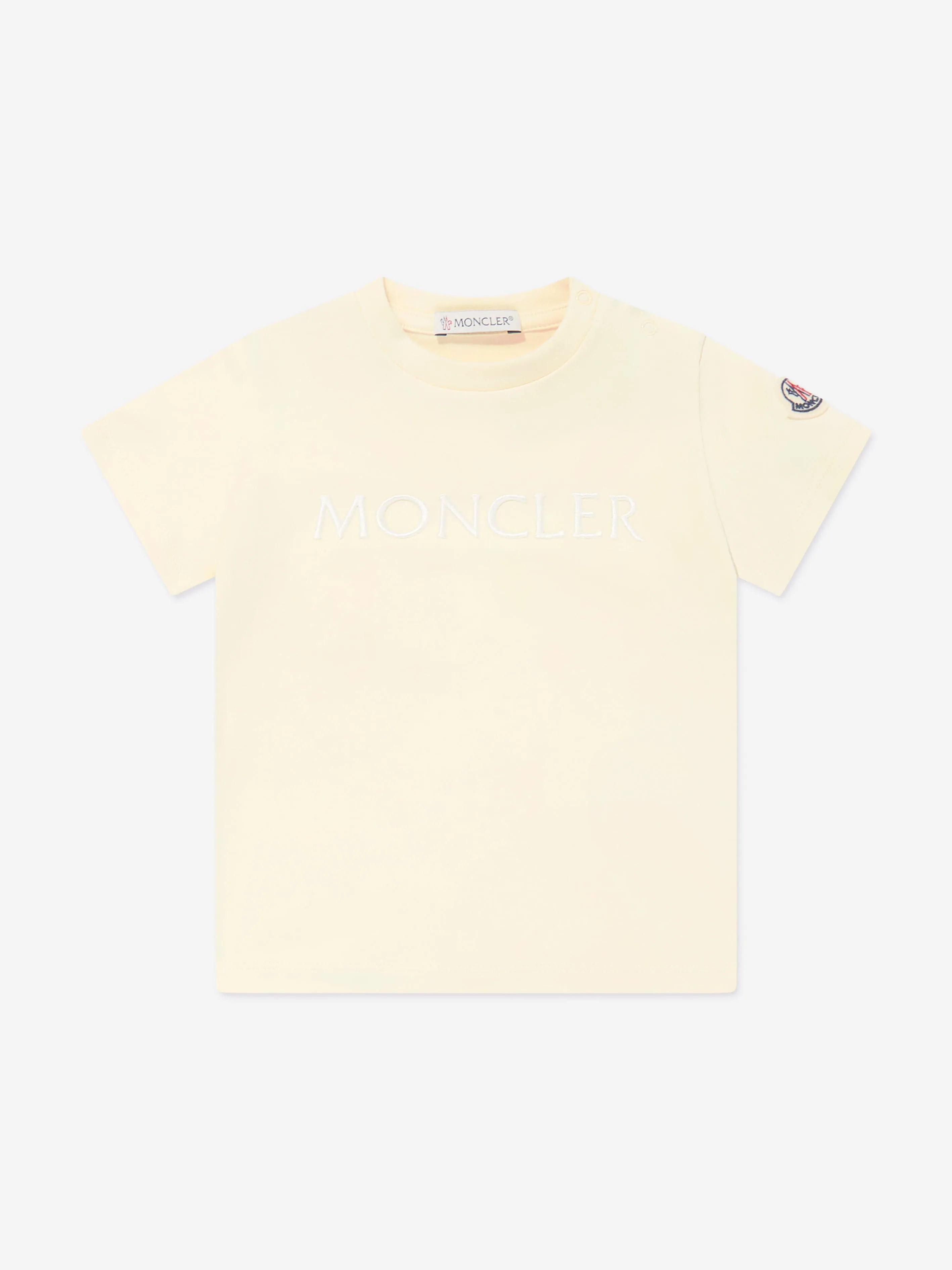 Moncler Enfant Baby Girls Logo T-Shirt in Gelb