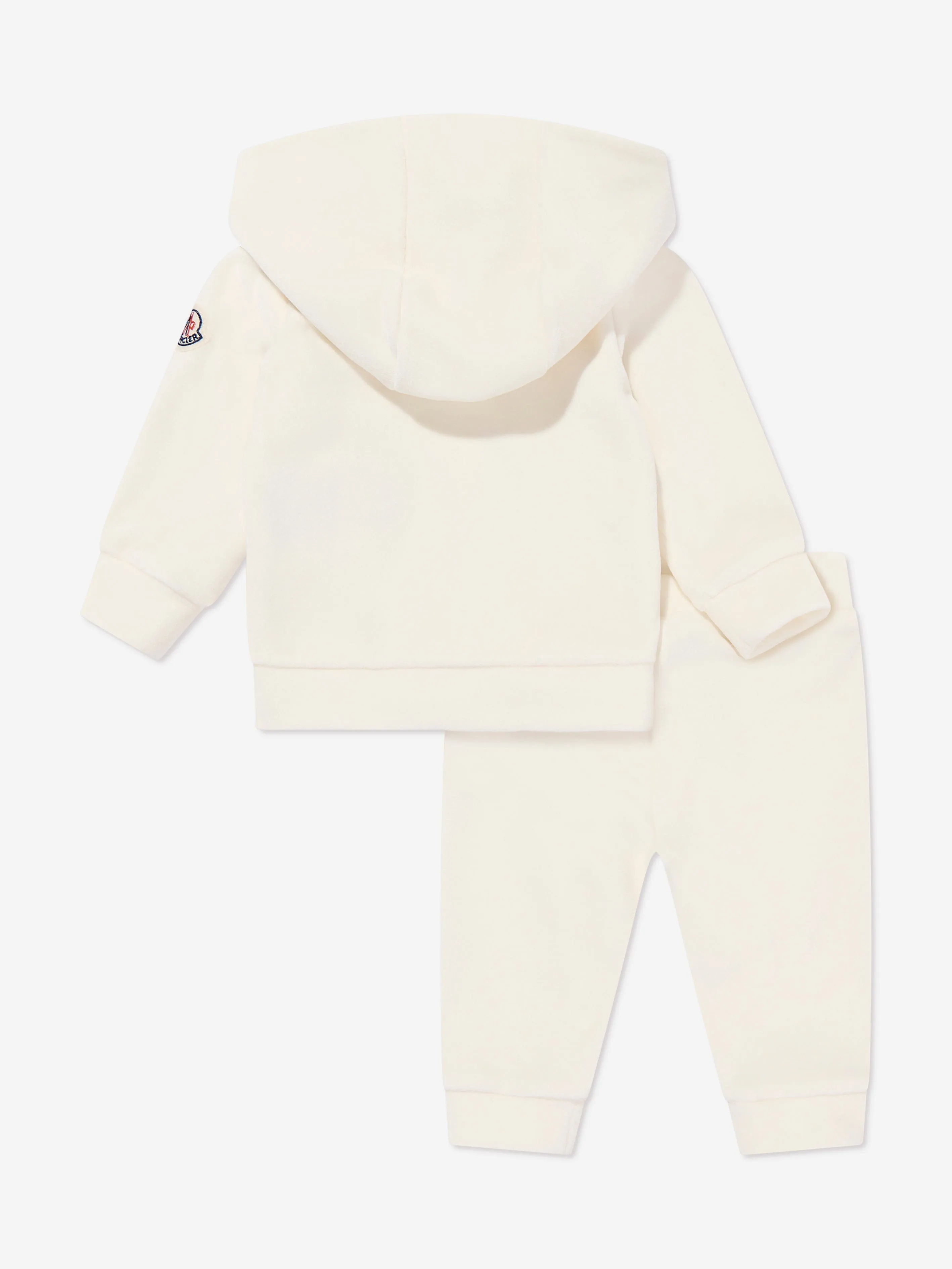 Moncler Enfant Baby Girls Logo-Trainingsanzug in Elfenbein