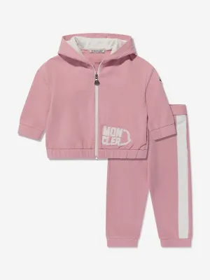 Moncler Enfant Baby Girls Logo Tracksuit in Rosa