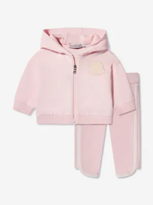 Moncler Enfant Baby Girls Logo Tracksuit in Rosa