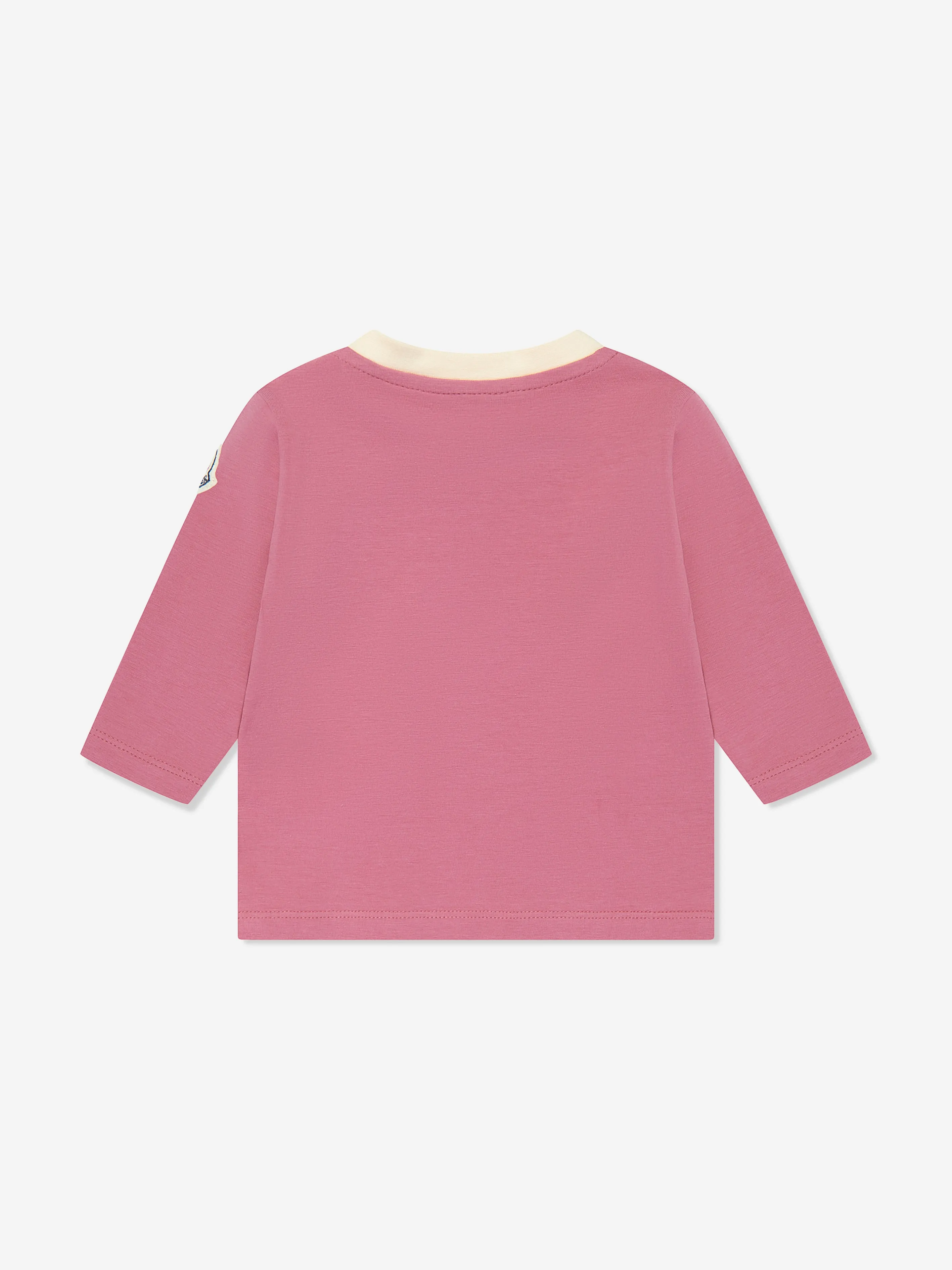 Moncler Enfant Baby Mädchen Langarm Bären T-Shirt in Rosa