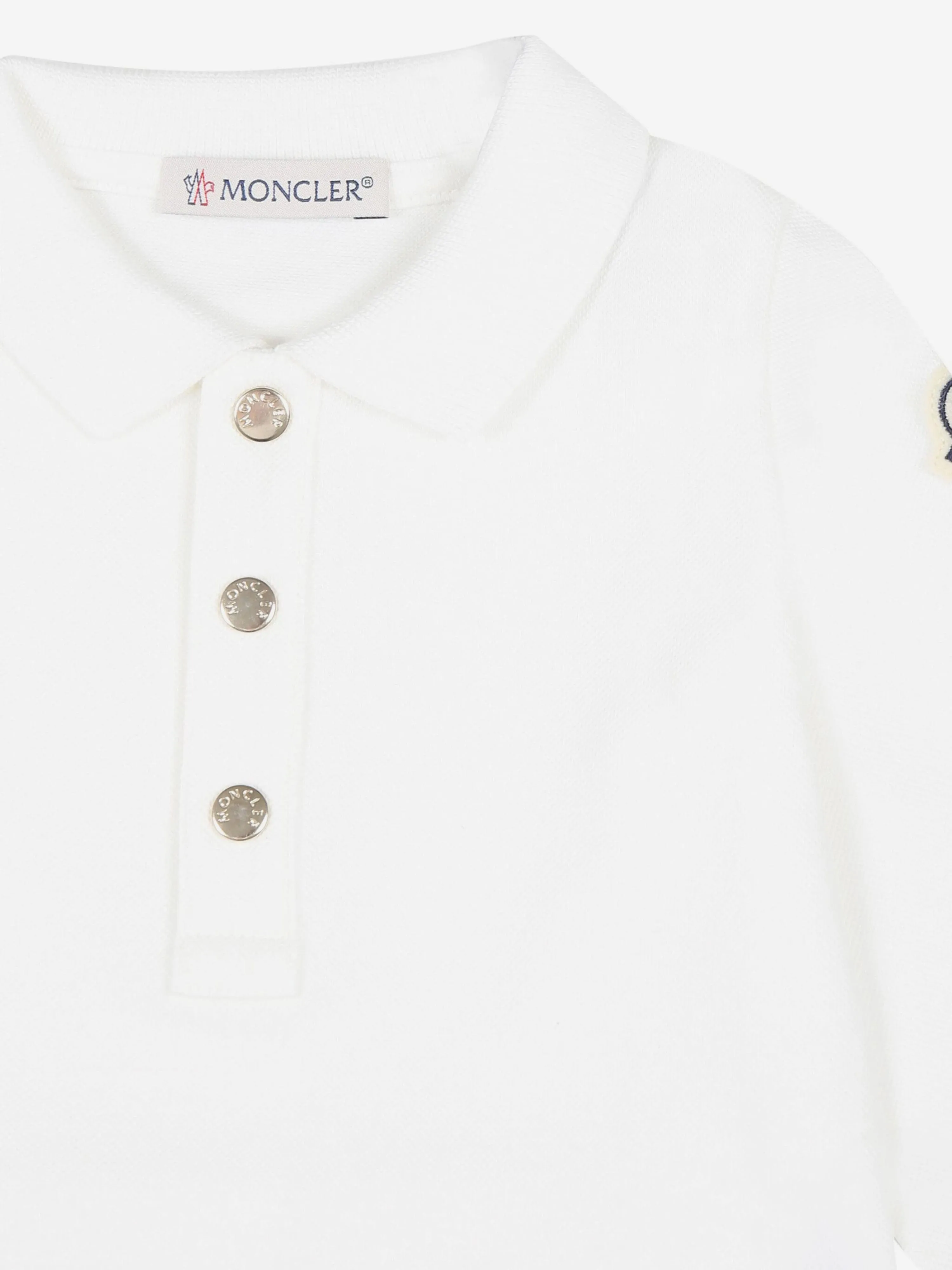 Moncler Enfant Polo-Kleid für Baby-Mädchen in Elfenbein