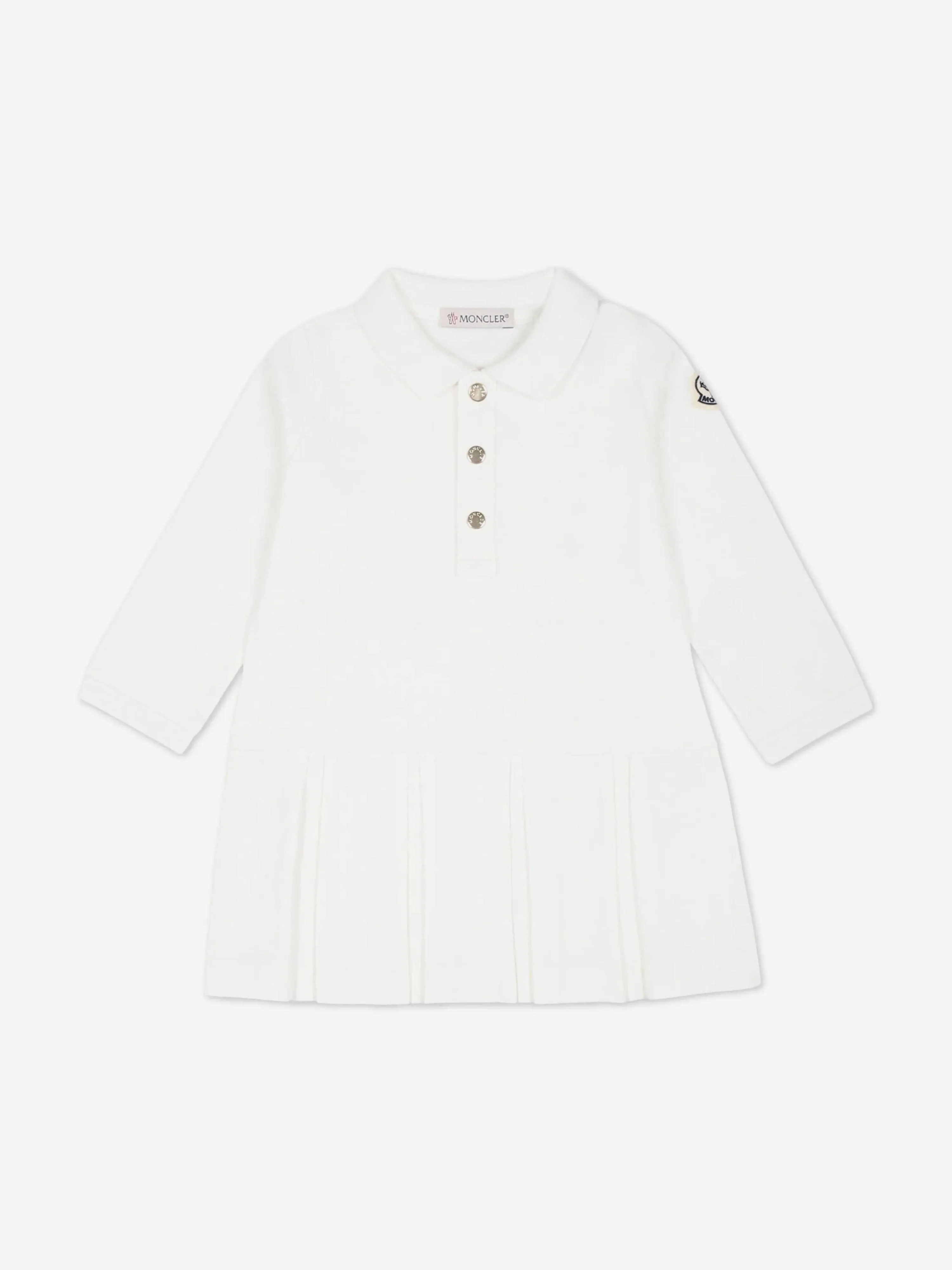 Moncler Enfant Polo-Kleid für Baby-Mädchen in Elfenbein