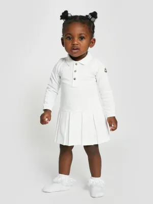 Moncler Enfant Polo-Kleid für Baby-Mädchen in Elfenbein