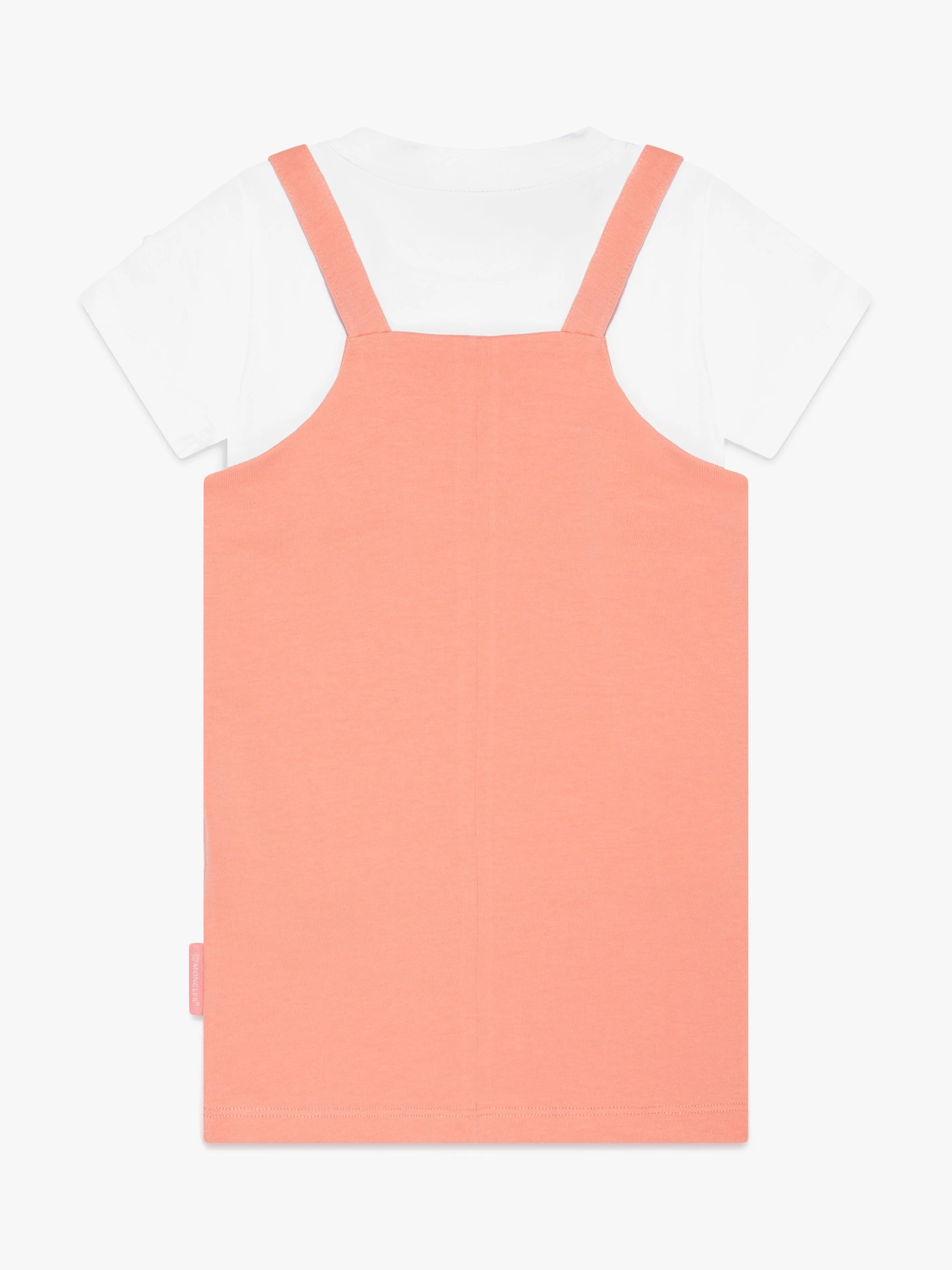 Moncler Enfant T-Shirt und Kleid-Set für Babygirls in Pfirsich