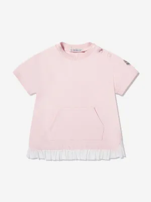 Moncler Enfant T-Shirt-Kleid für Baby-Mädchen in Rosa
