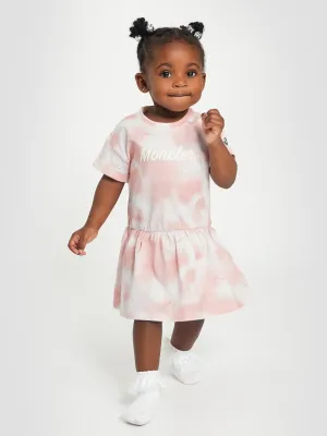 Moncler Enfant T-Shirt-Kleid für Baby-Mädchen in Rosa