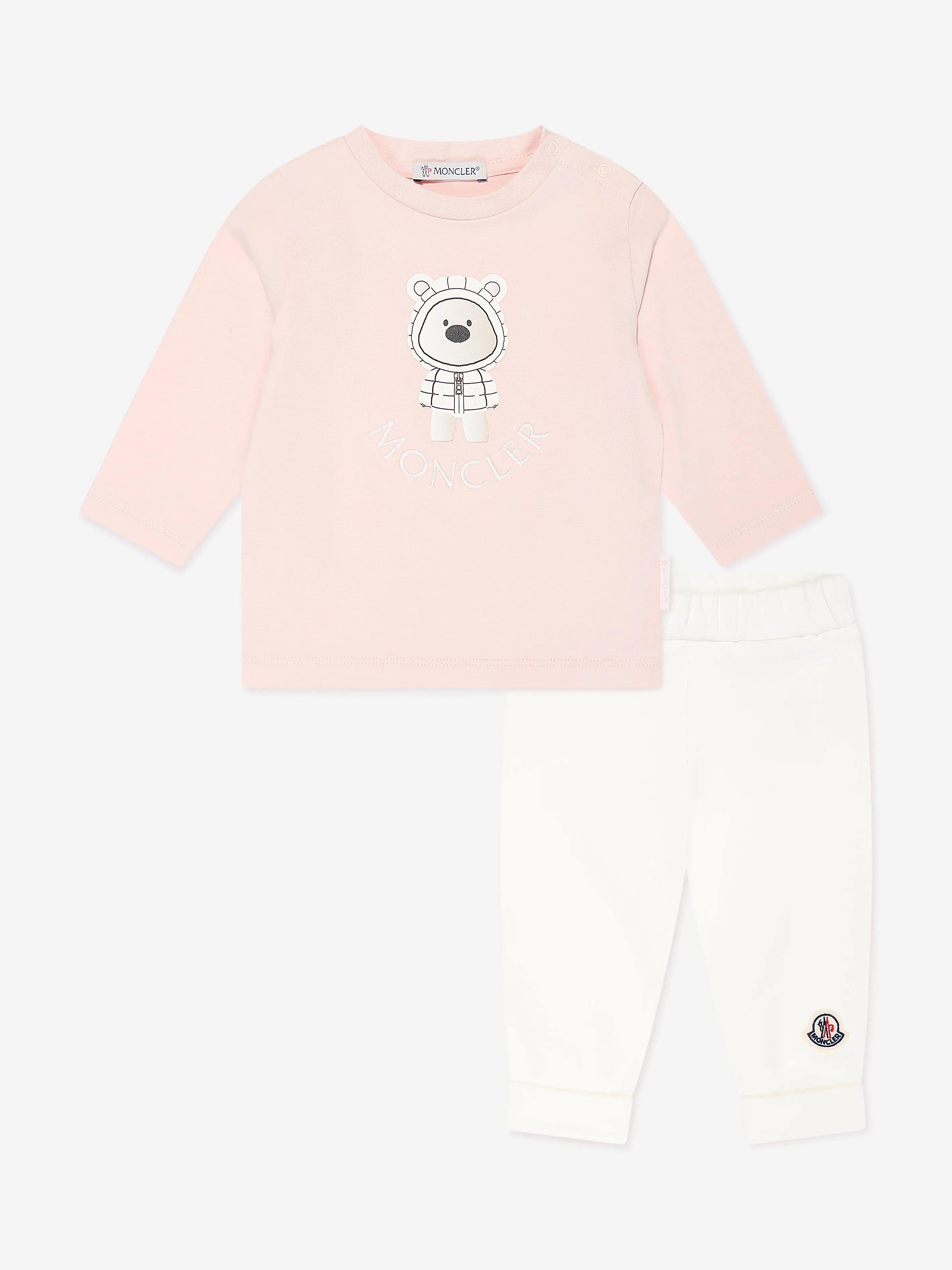 Moncler Enfant Baby Girls Teddy Bear Tracksuit in Rosa