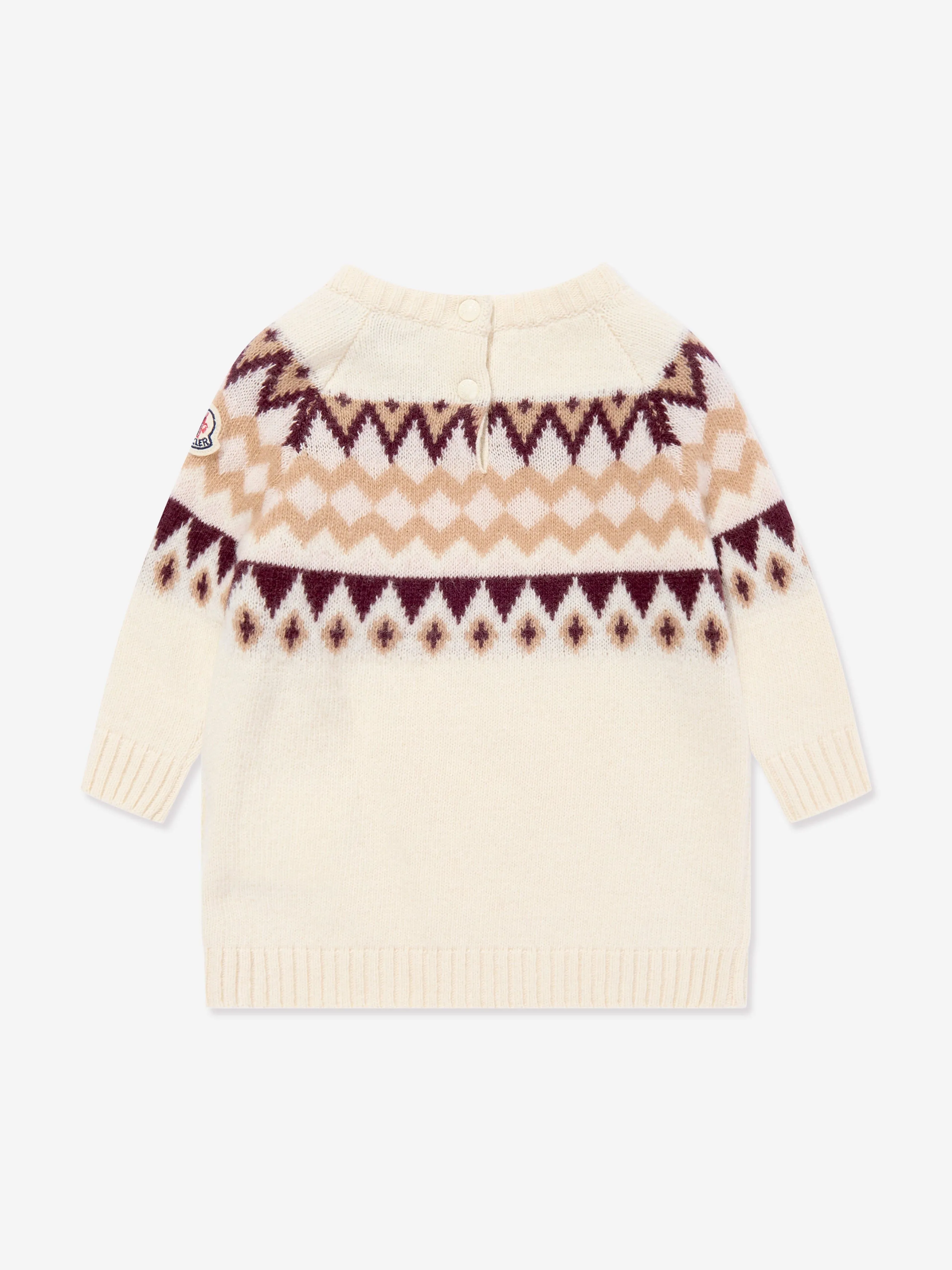 Moncler Enfant Baby Girls Wollgestricktes Kleid in Elfenbein