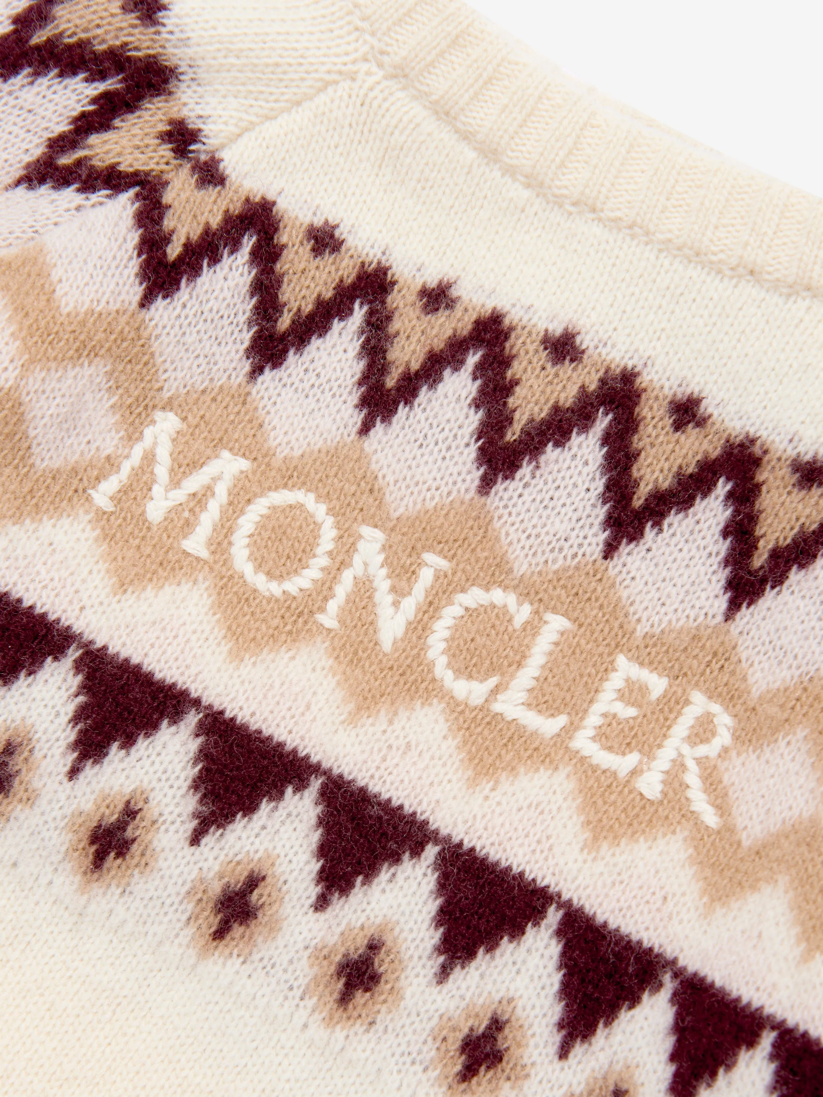 Moncler Enfant Baby Girls Wollgestricktes Kleid in Elfenbein