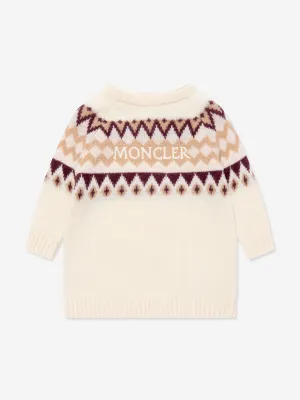 Moncler Enfant Baby Girls Wollgestricktes Kleid in Elfenbein