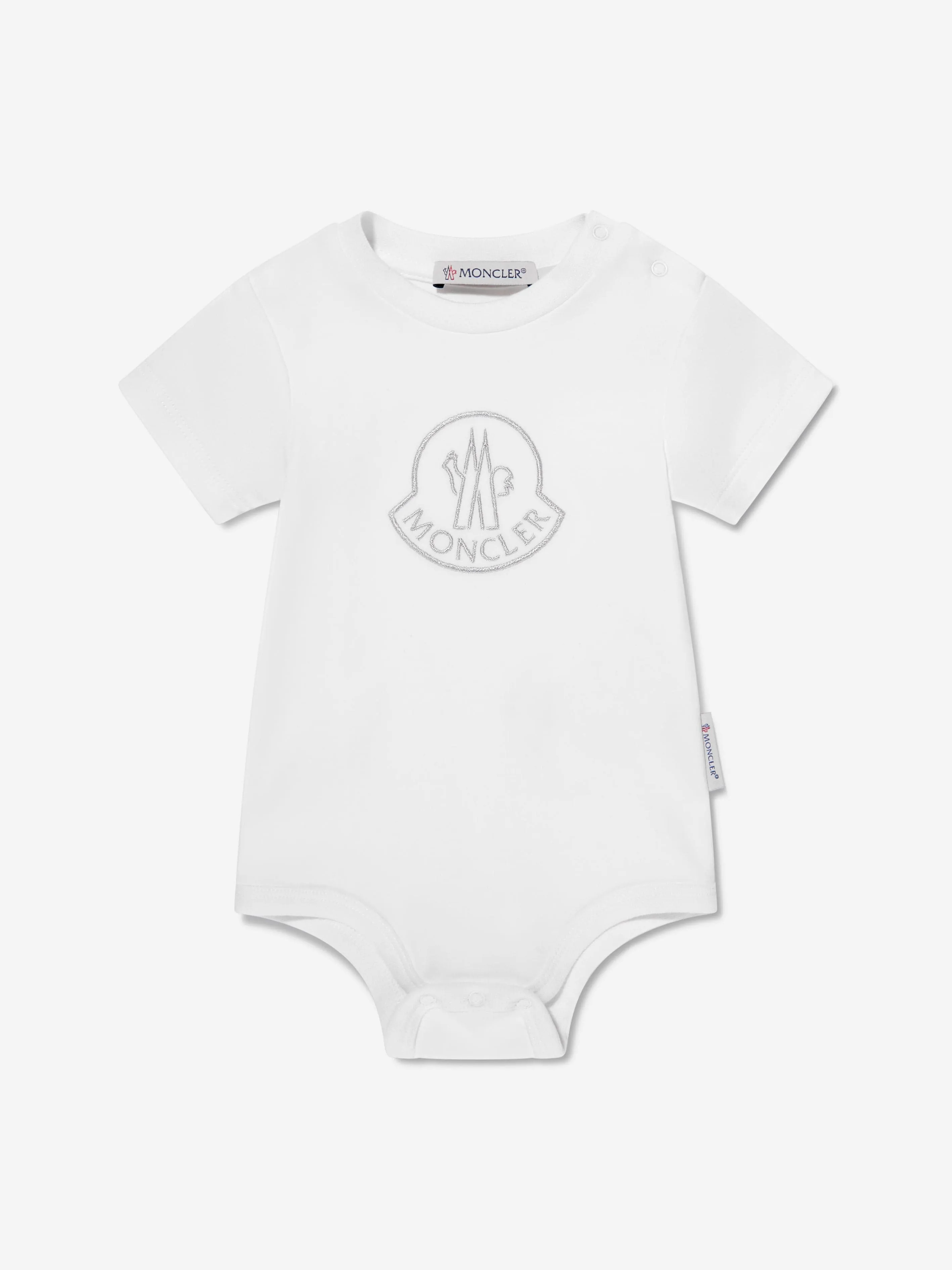 Moncler Enfant Baby Logo-Body in Weiß