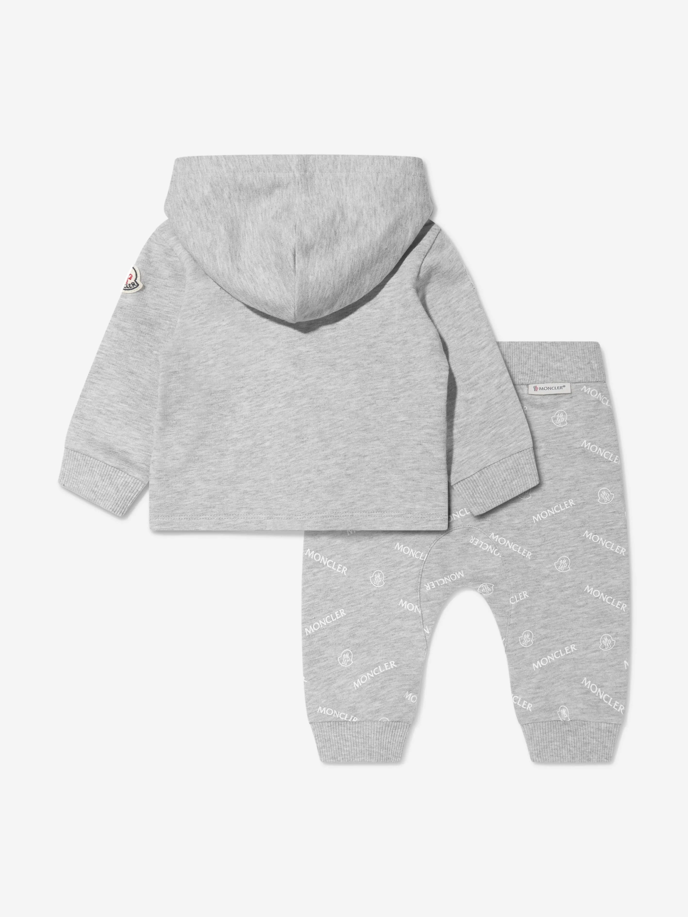 Moncler Enfant Baby Logo Tracksuit in Grau