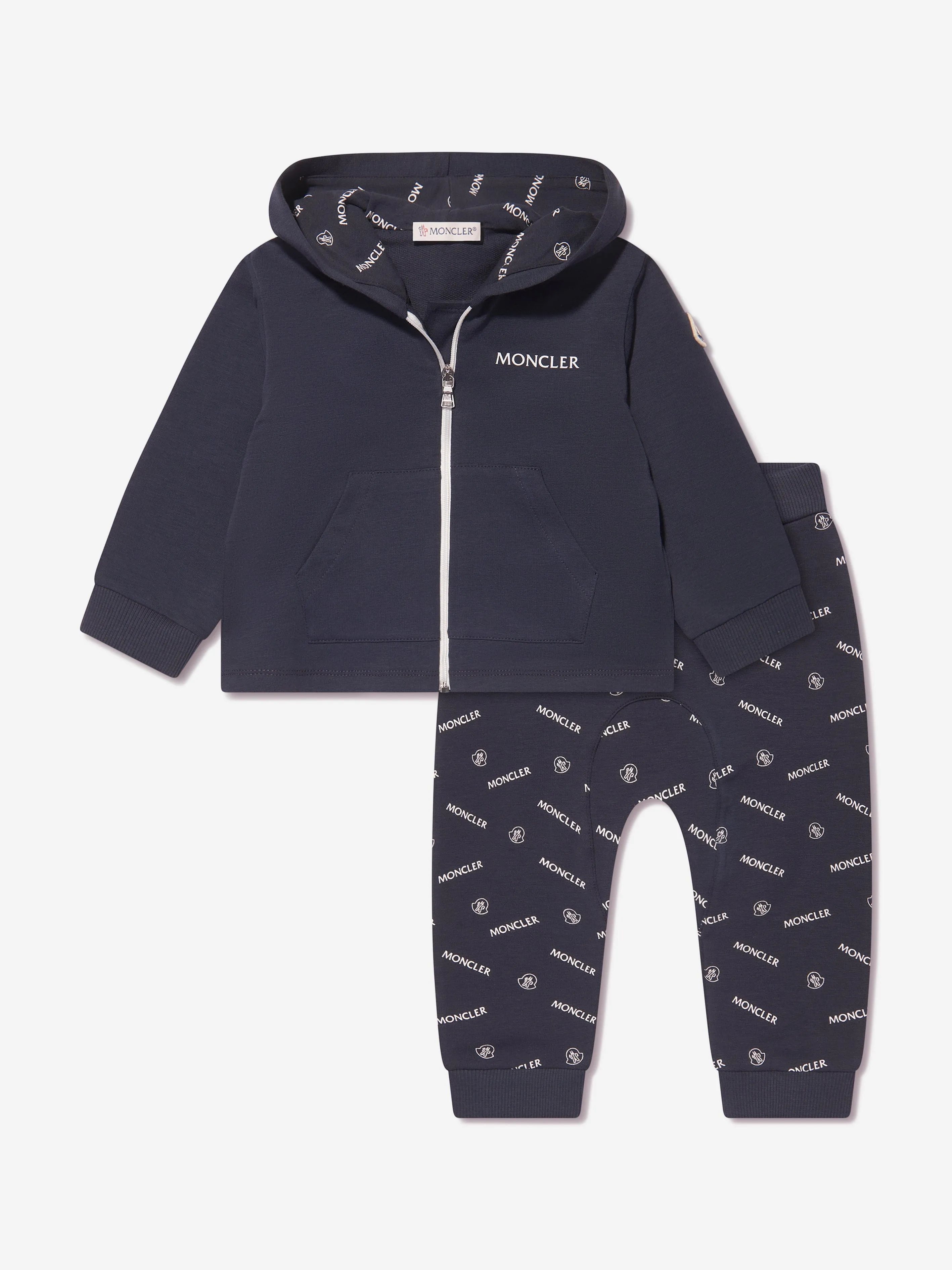 Moncler Enfant Baby Logo Trainingsanzug in Marineblau