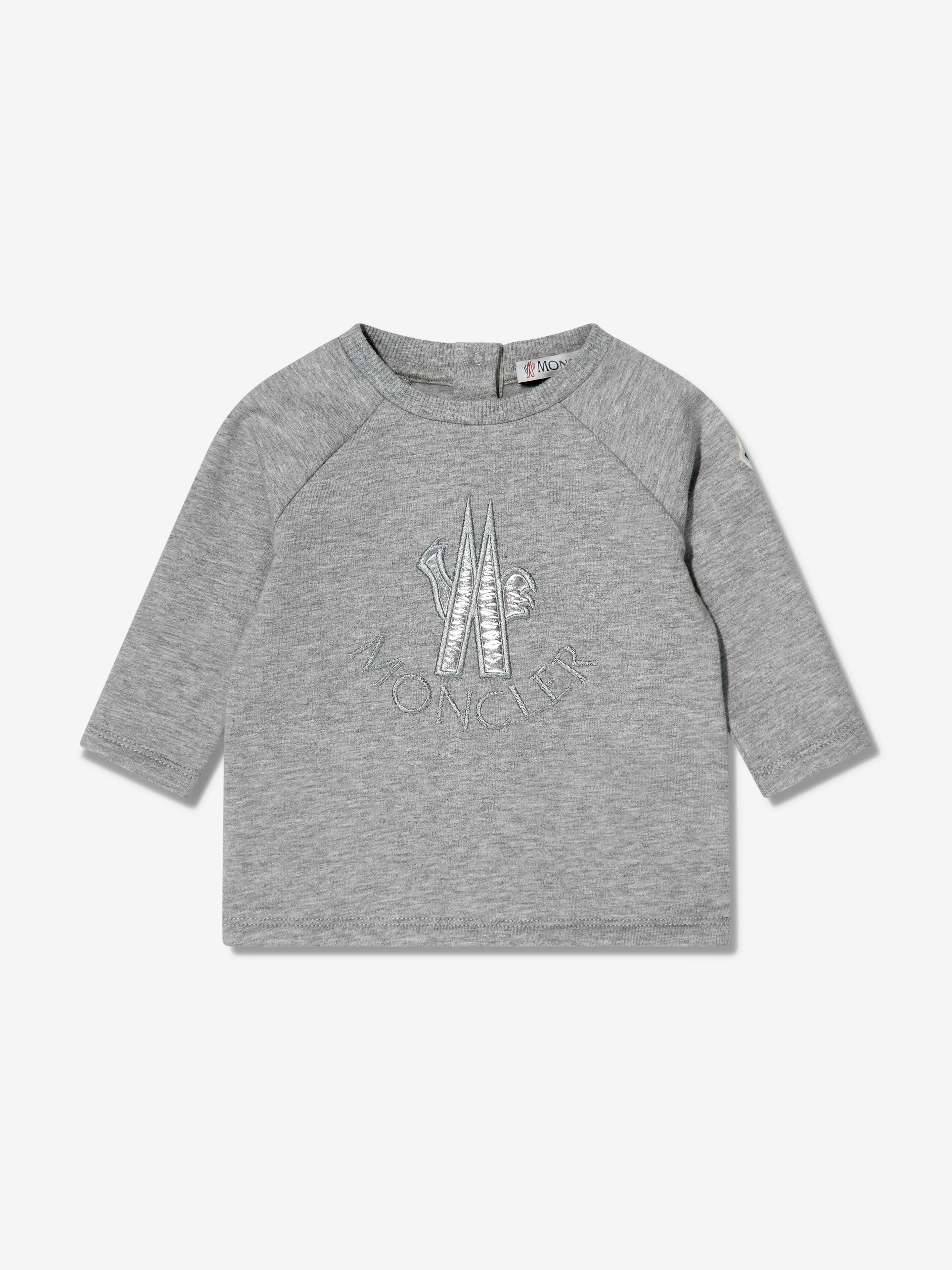 Moncler Enfant Baby T-Shirt und Hose Set in Grau