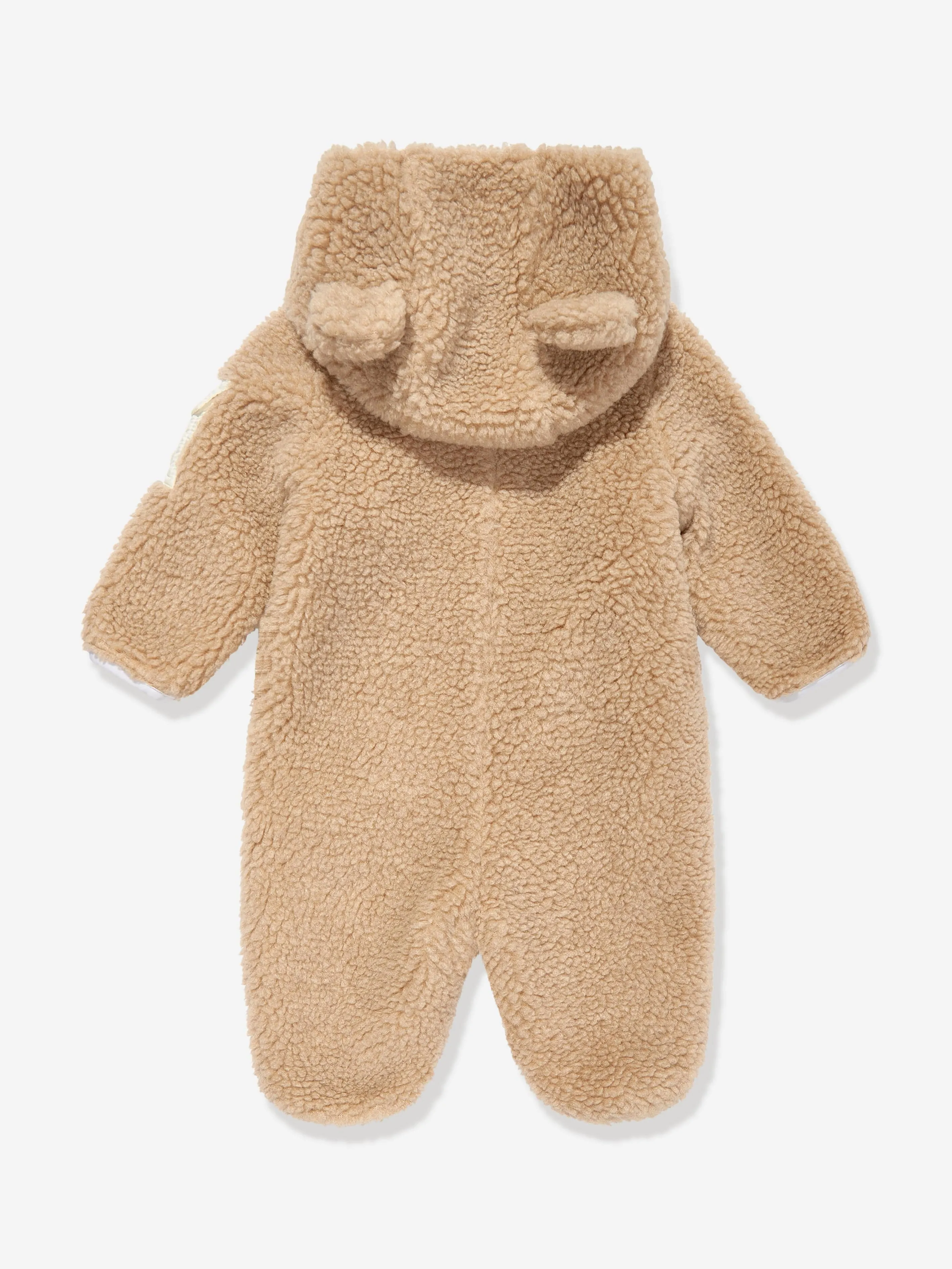 Moncler Enfant Baby Teddy Fleece Strampler in Braun