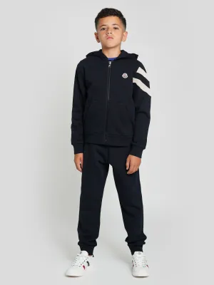 Moncler Enfant Jungen Logo-Tracksuit in Marineblau