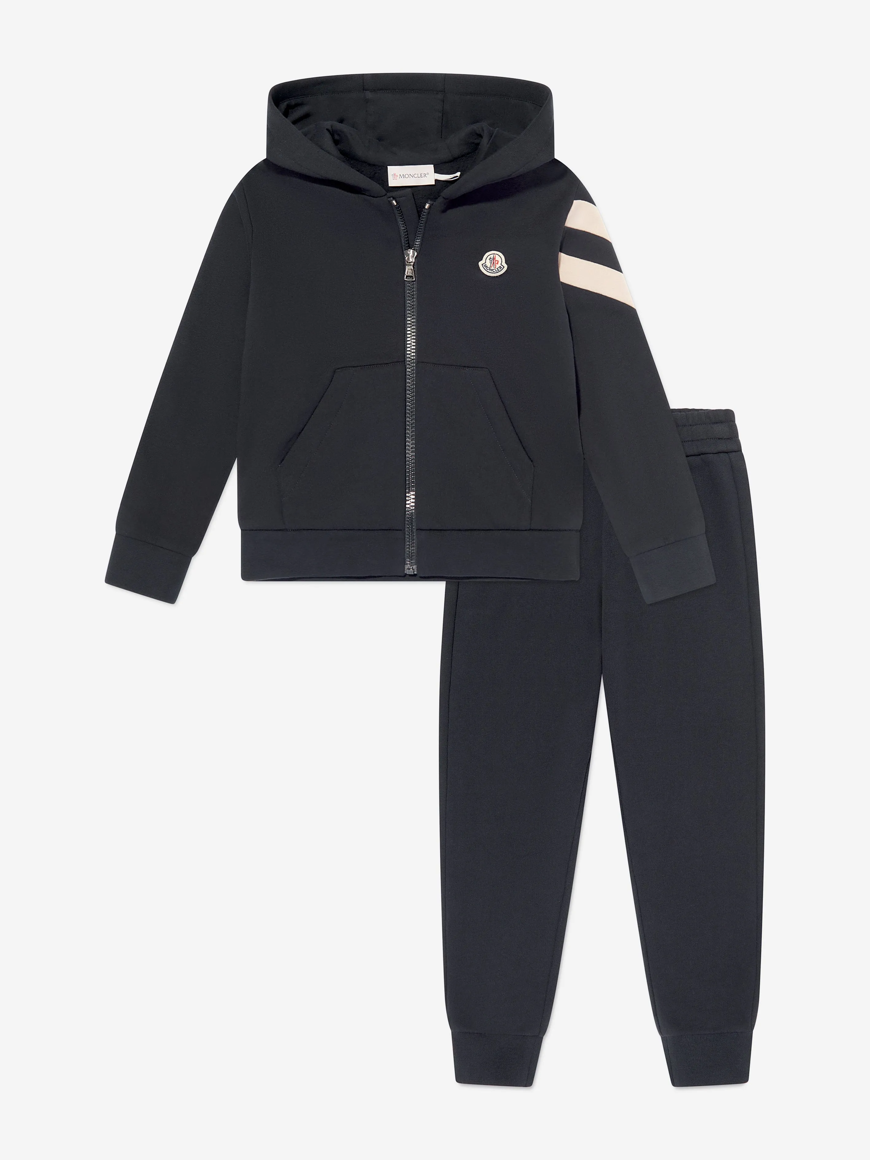 Moncler Enfant Jungen Logo-Tracksuit in Marineblau