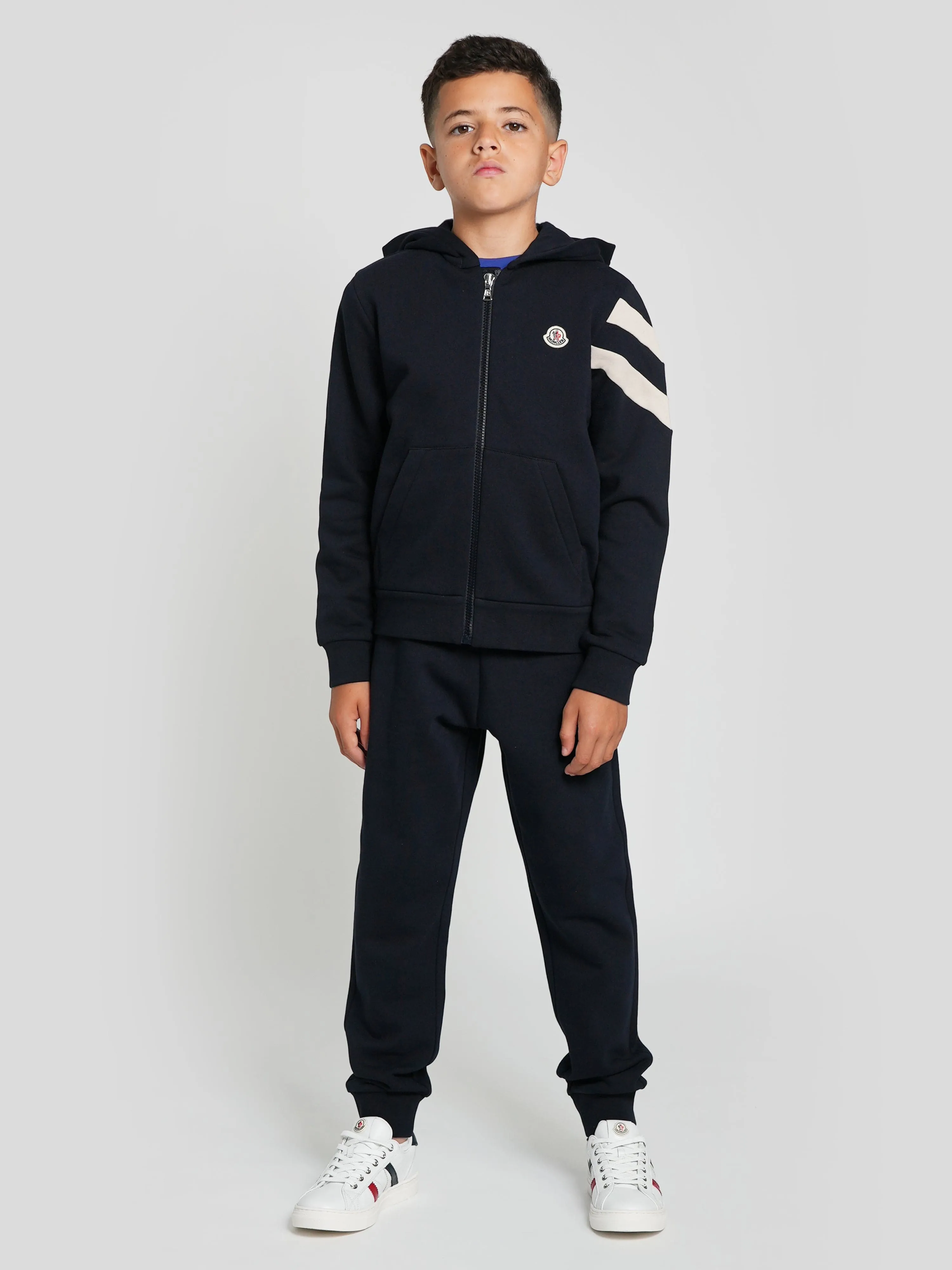 Moncler Enfant Jungen Logo-Tracksuit in Marineblau