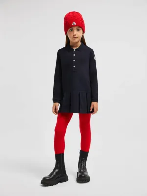 Moncler Enfant Mädchen Polo-Kleid in Marine