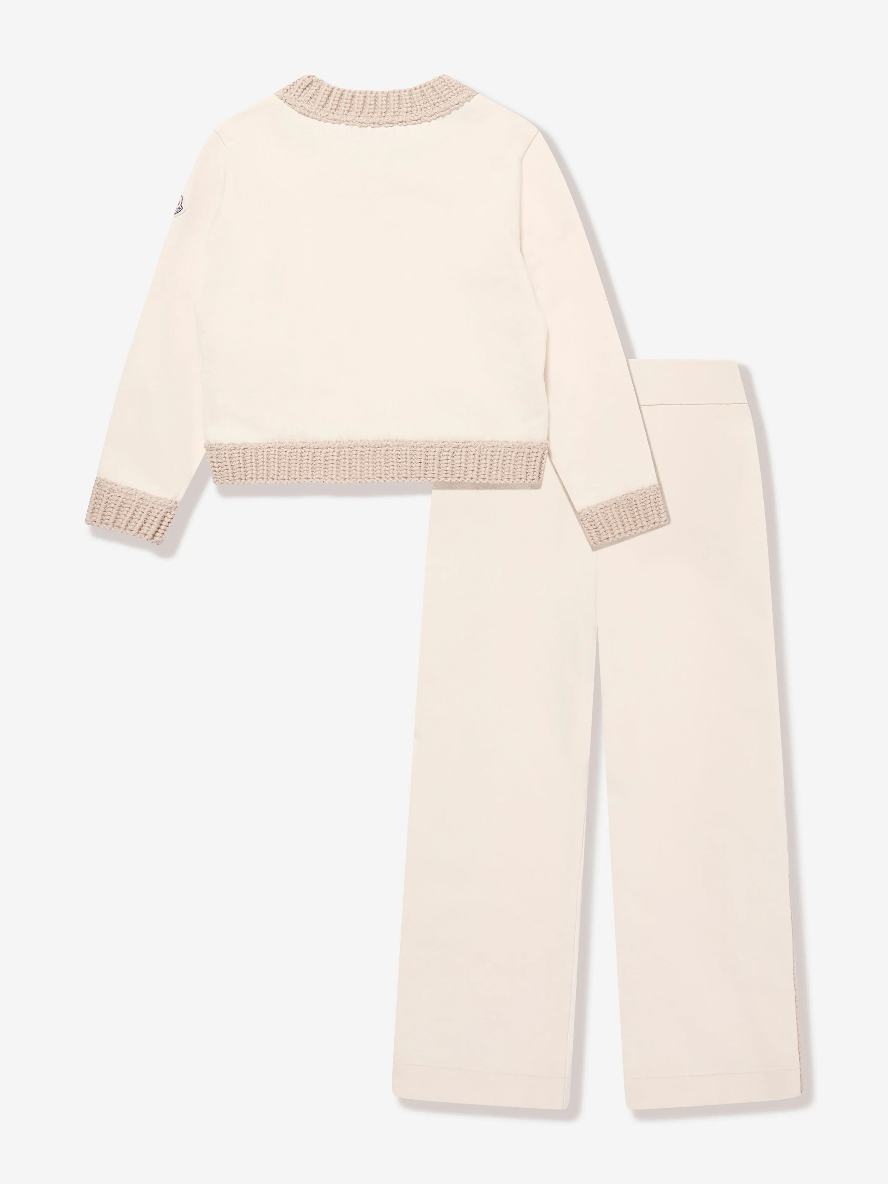 Moncler Enfant Mädchen Jogginganzug in Elfenbein