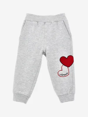 Monnalisa Baby Mädchen Herz Jogginghose in Grau