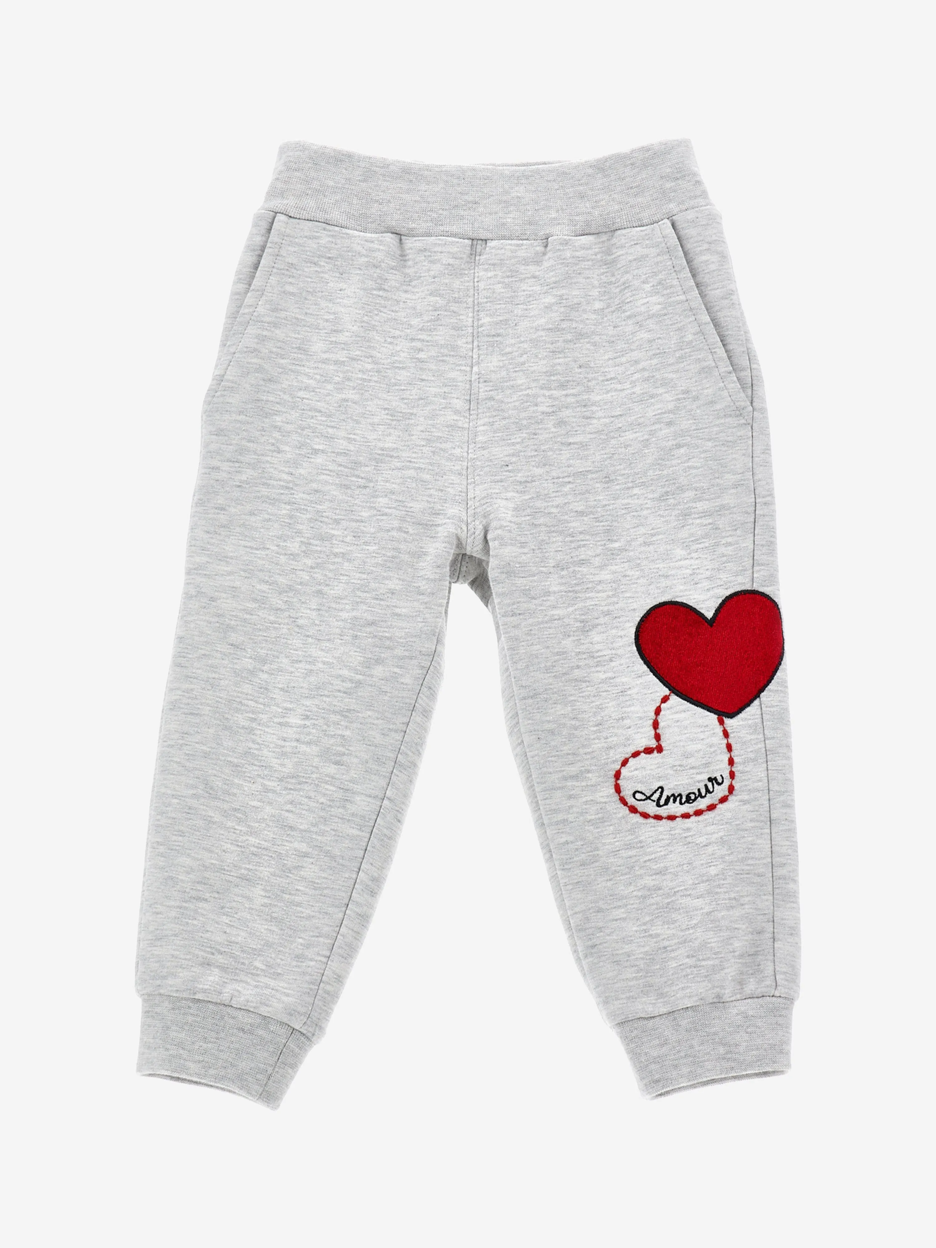 Monnalisa Baby Mädchen Herz Jogginghose in Grau
