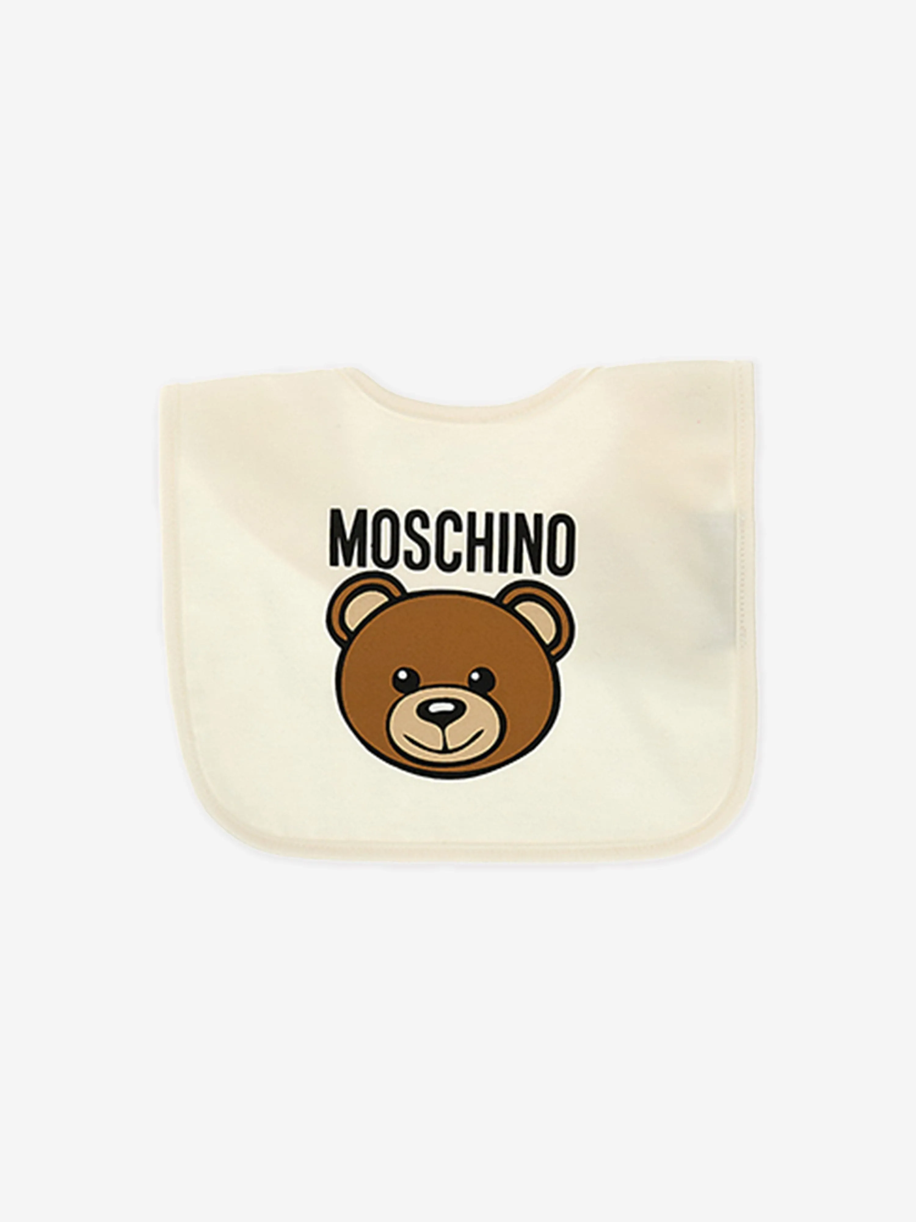 Moschino Baby Bär Logo Babygrow Geschenkset in Elfenbein