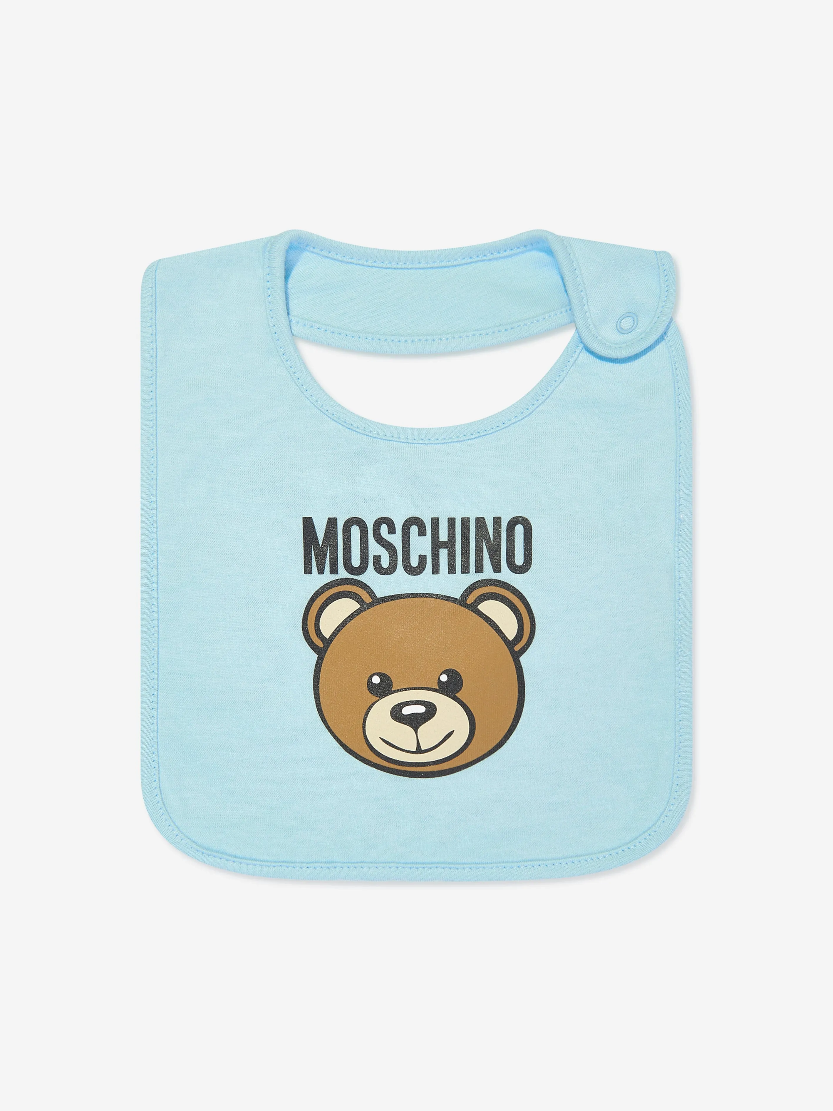 Moschino Baby Jungen Bären-Logo Babygrow Geschenkset in Blau