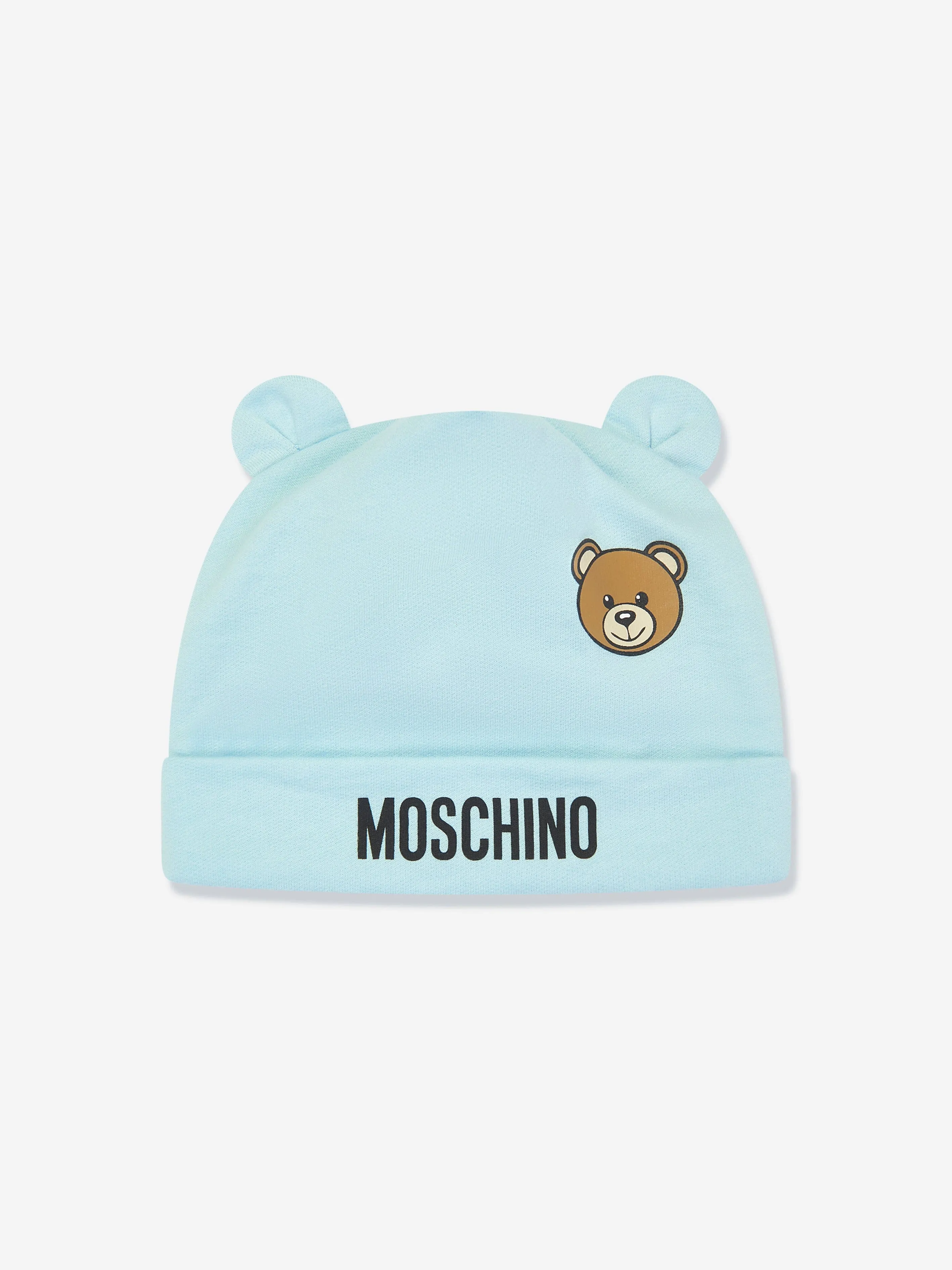Moschino Baby Jungen Bären-Logo Babygrow Geschenkset in Blau