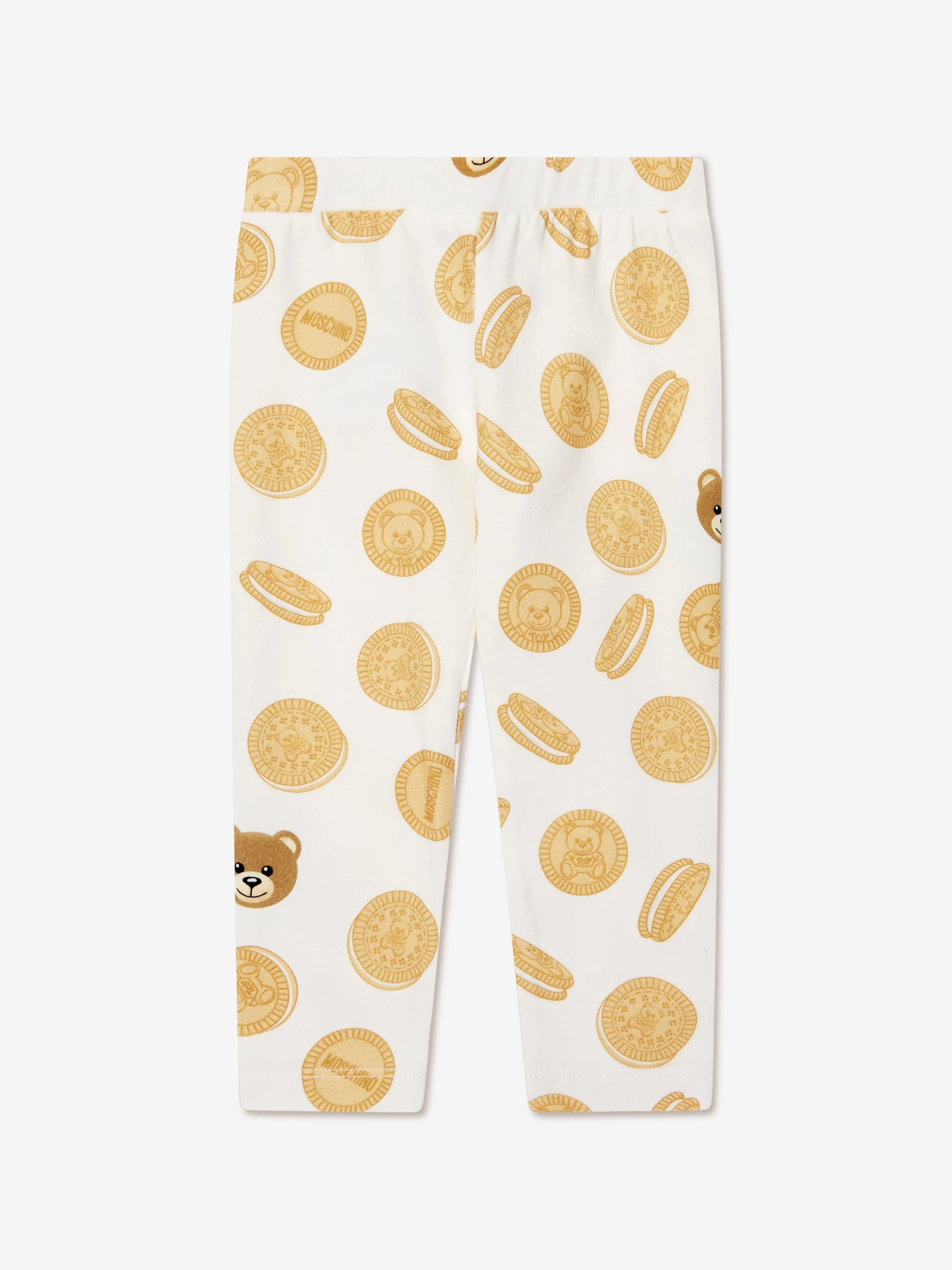 Moschino Baby Girls Cookie Leggings in Elfenbein