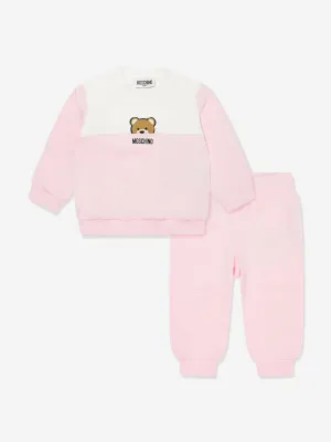 Moschino Baby Mädchen Teddybär Jogginganzug in Rosa