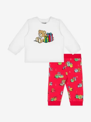 Moschino Baby Xmas Bären-Höschen-Set in Mehrfarbig