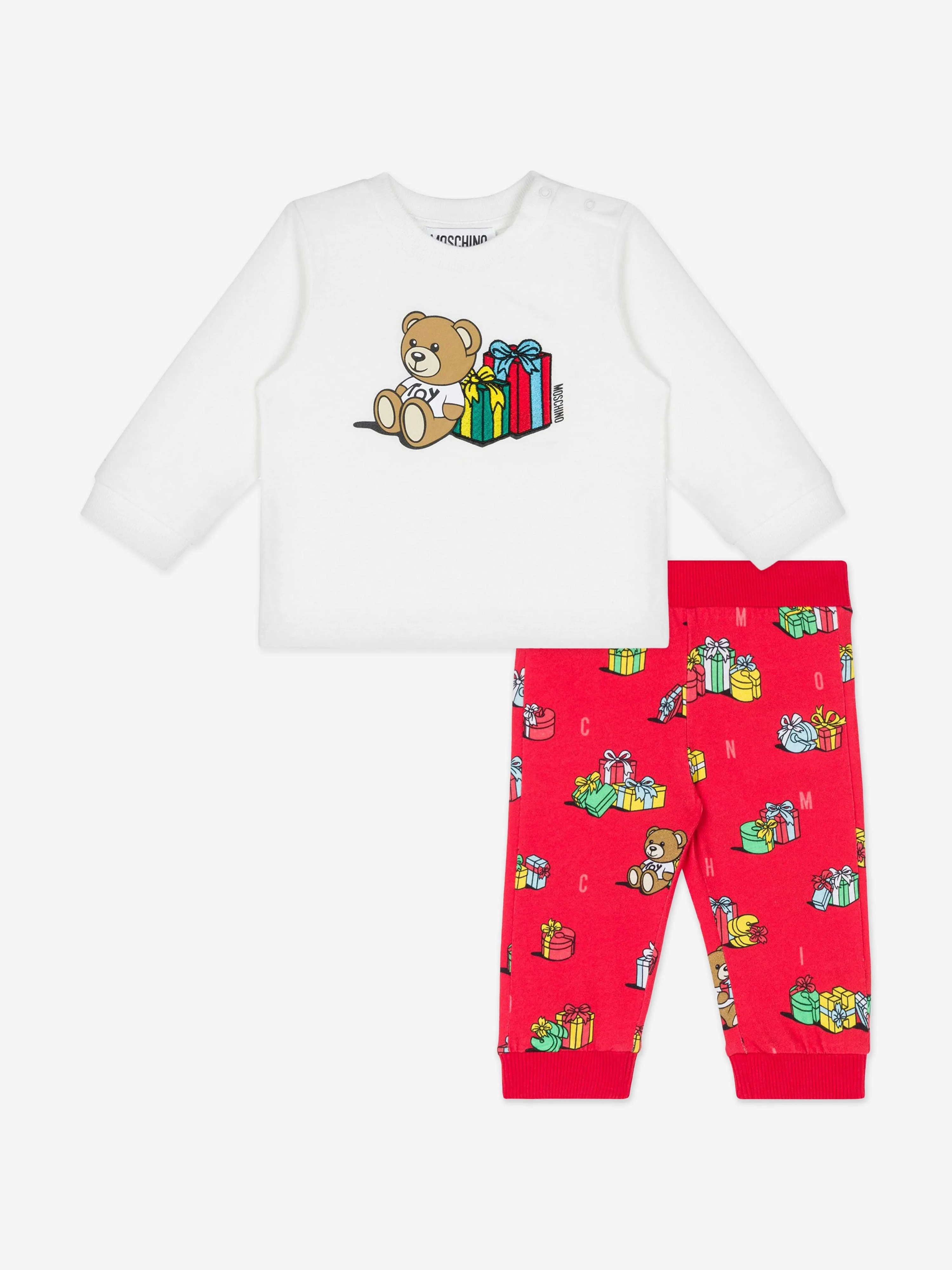 Moschino Baby Xmas Bären-Höschen-Set in Mehrfarbig