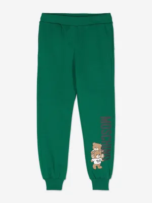 Moschino Kids Jogger mit Teddybär-Logo in Grün
