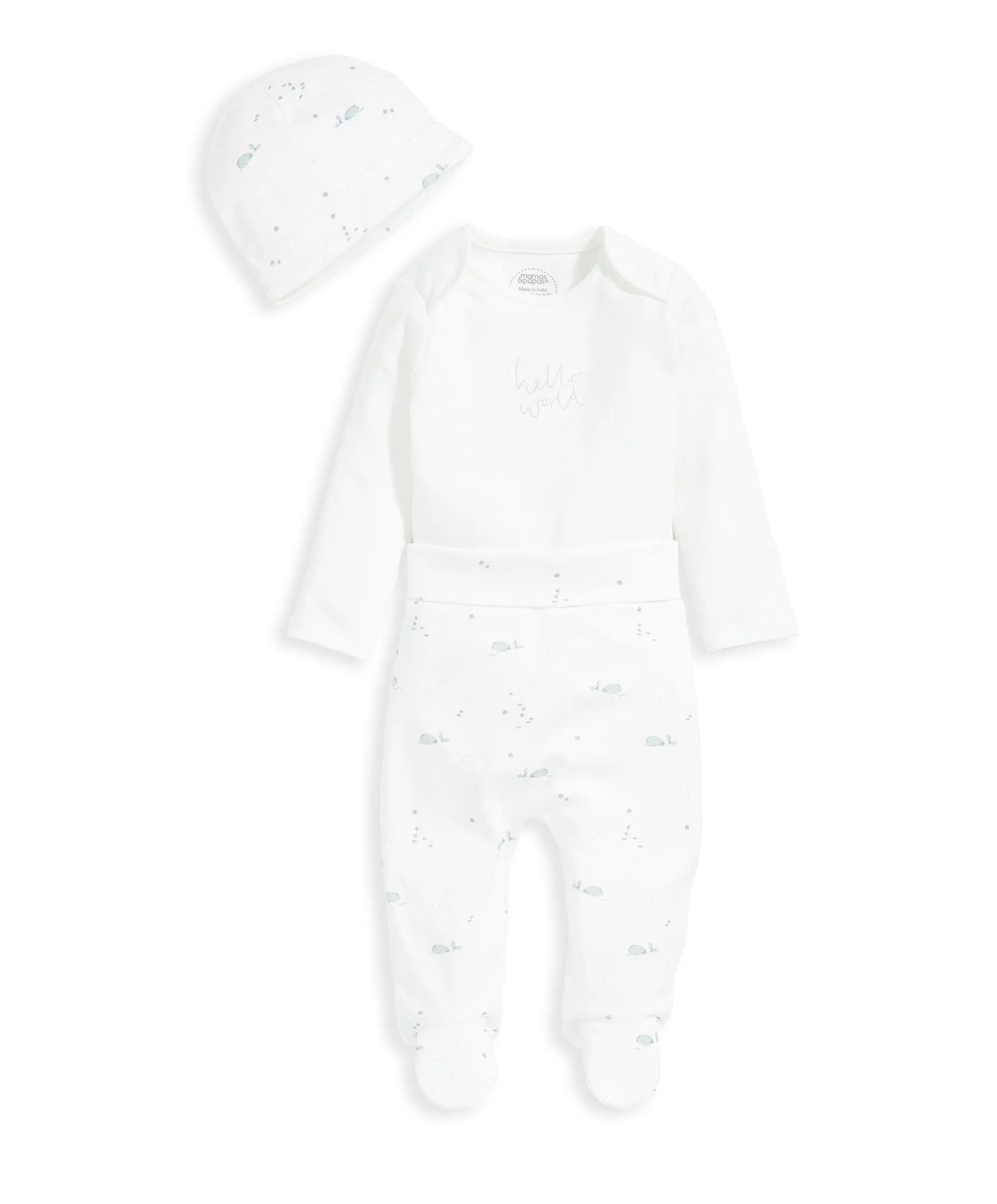 Mein erstes Outfit-Set (3-teilig) - Wal