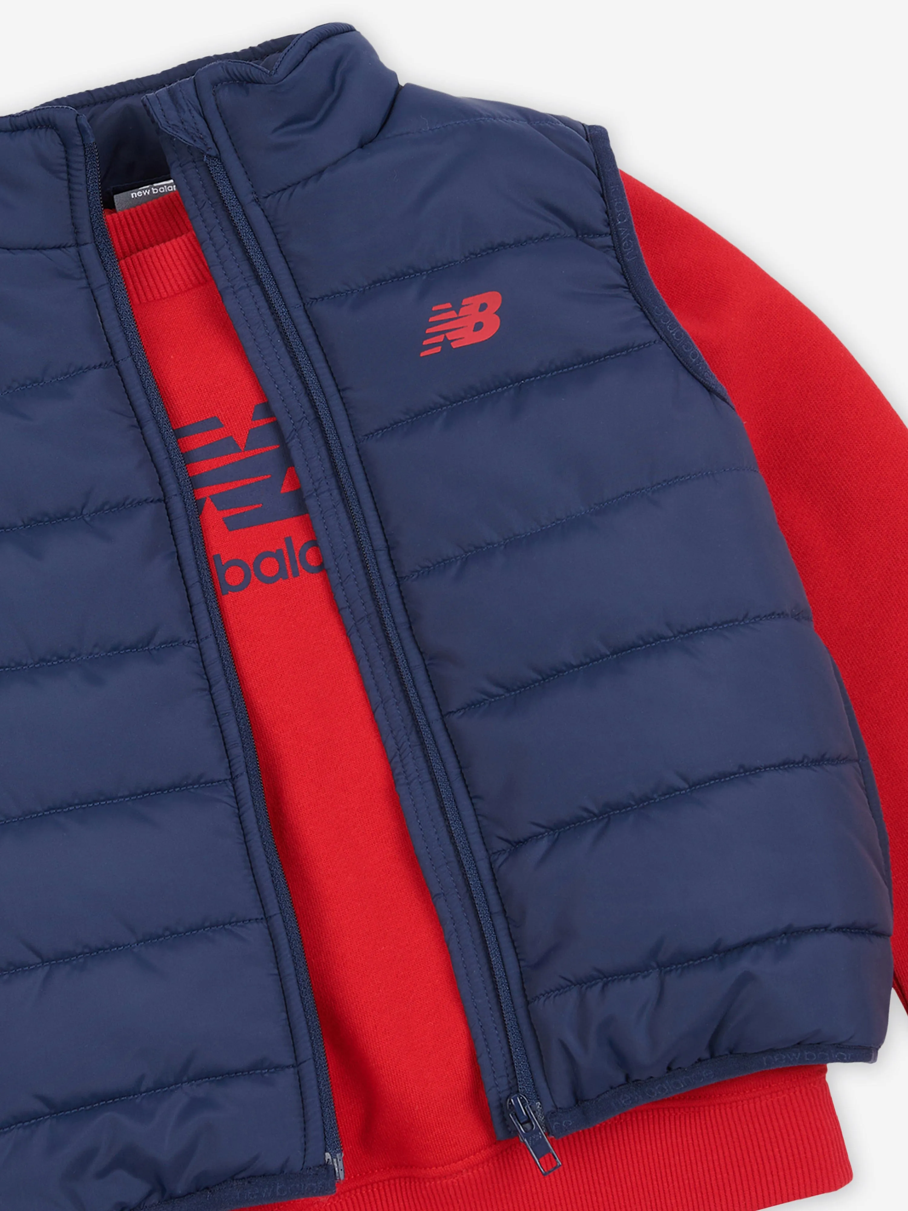 New Balance Baby Jungen Tracksuit und Gilet Set in Rot