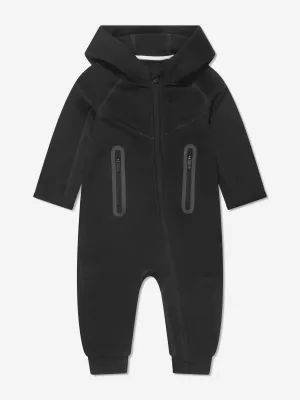 Nike Baby Jungen Tech Fleece Kapuzen-Overall in Schwarz