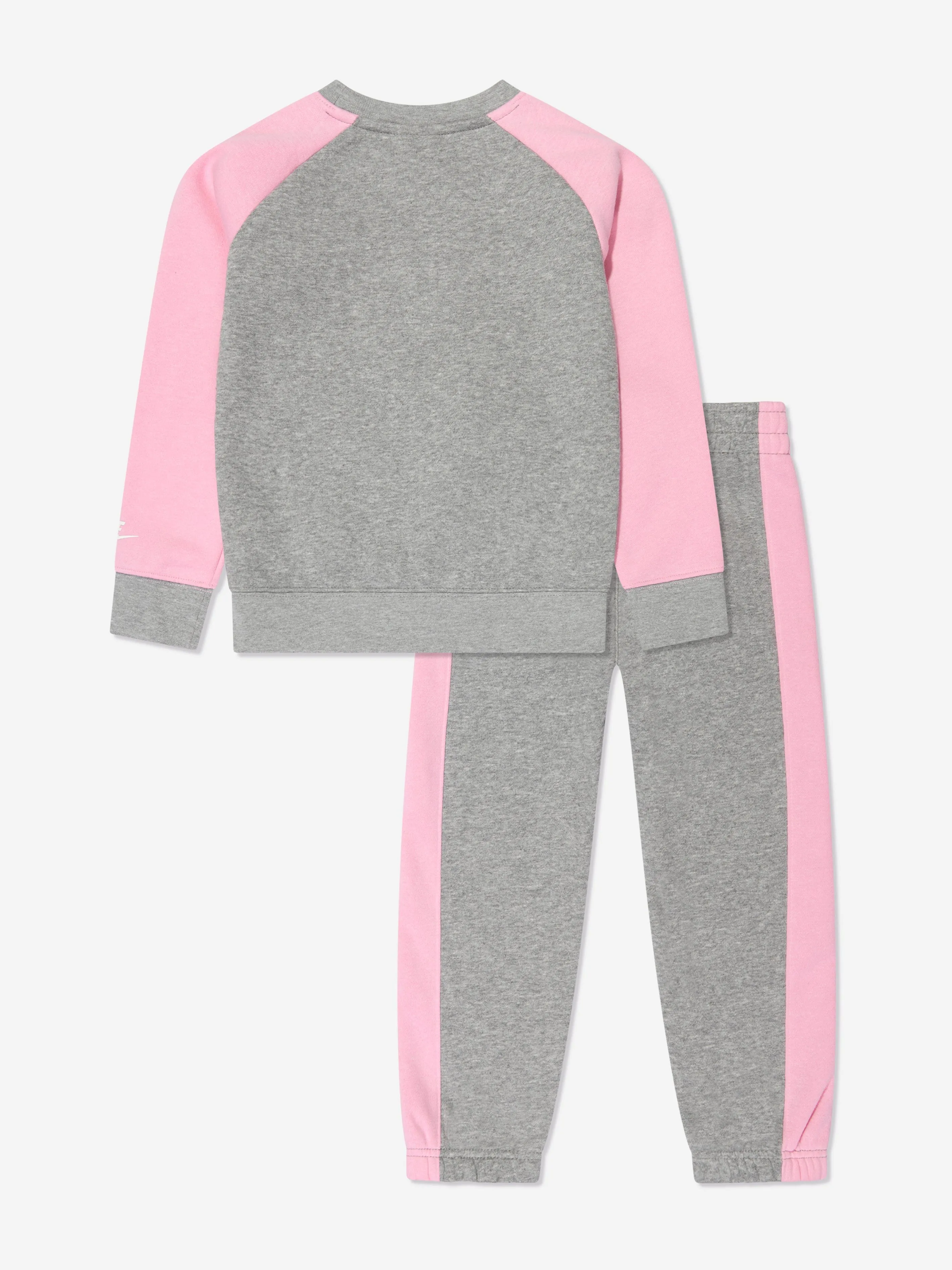 Nike Girls Oversized Futura Crew Tracksuit in Grau