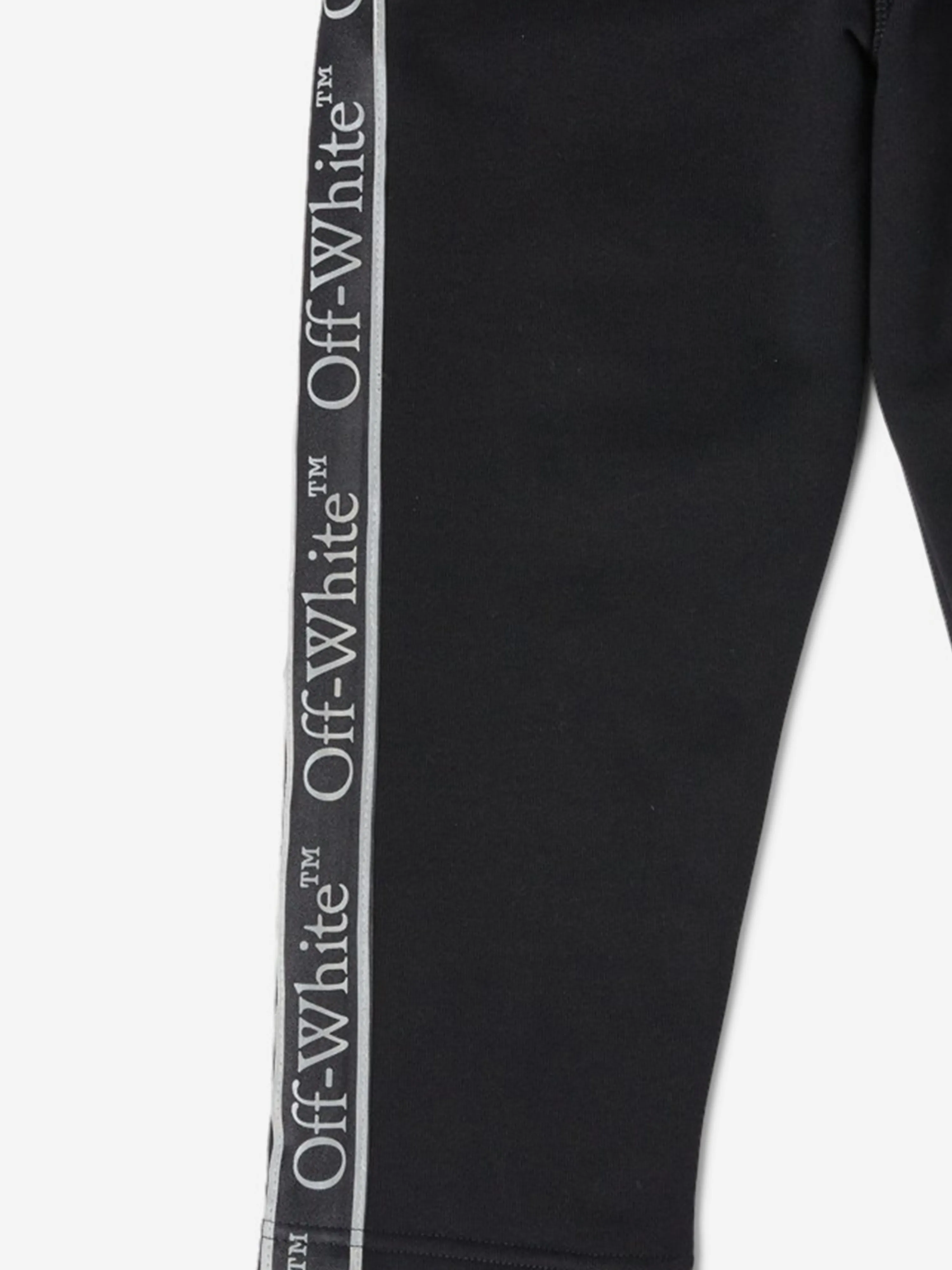 Off-White Boys Bookish Logo Band Jogginghose in Schwarz