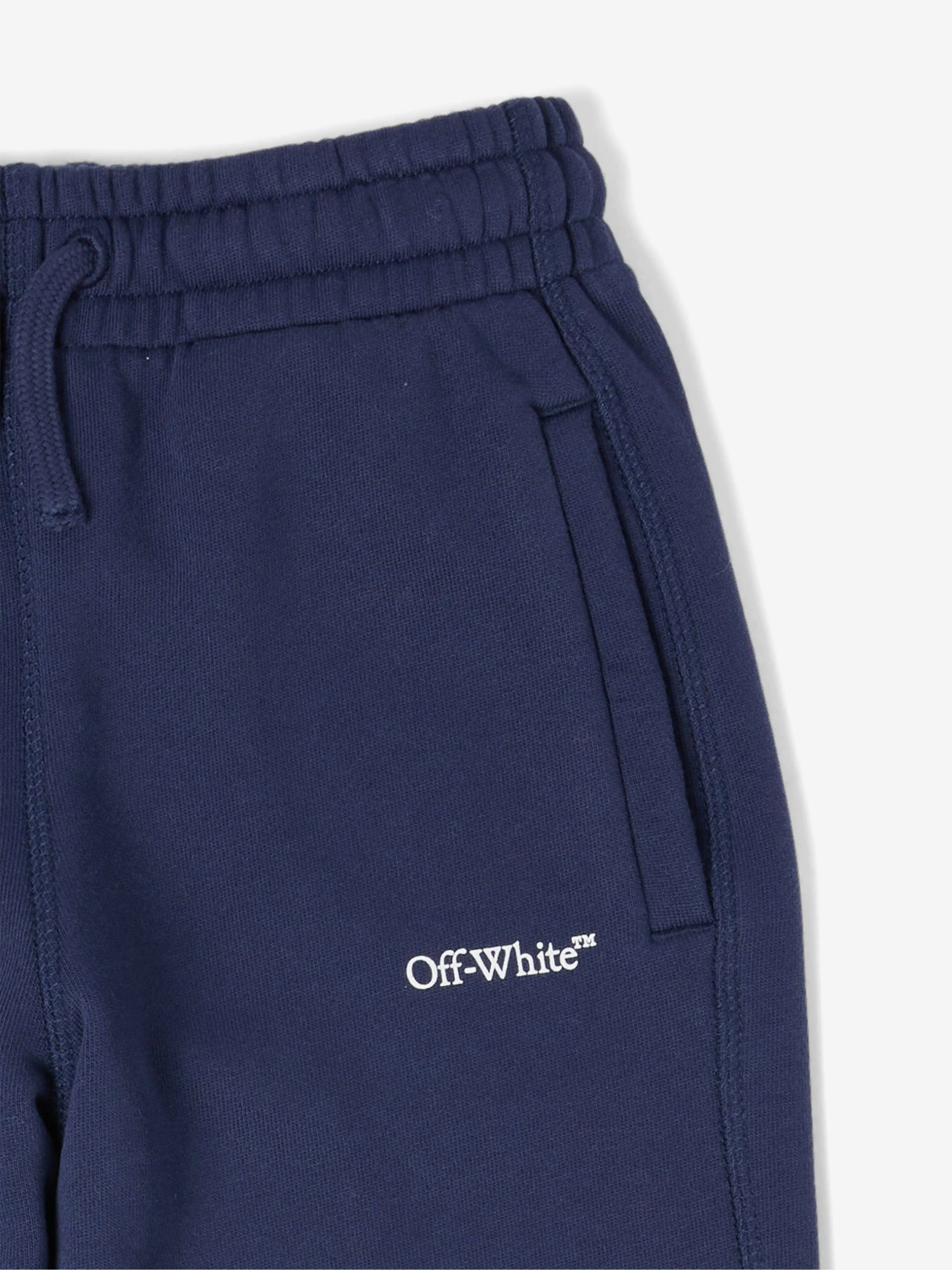 Off-White Kids Buchliebhaber Diagonale Jogginghose in Blau
