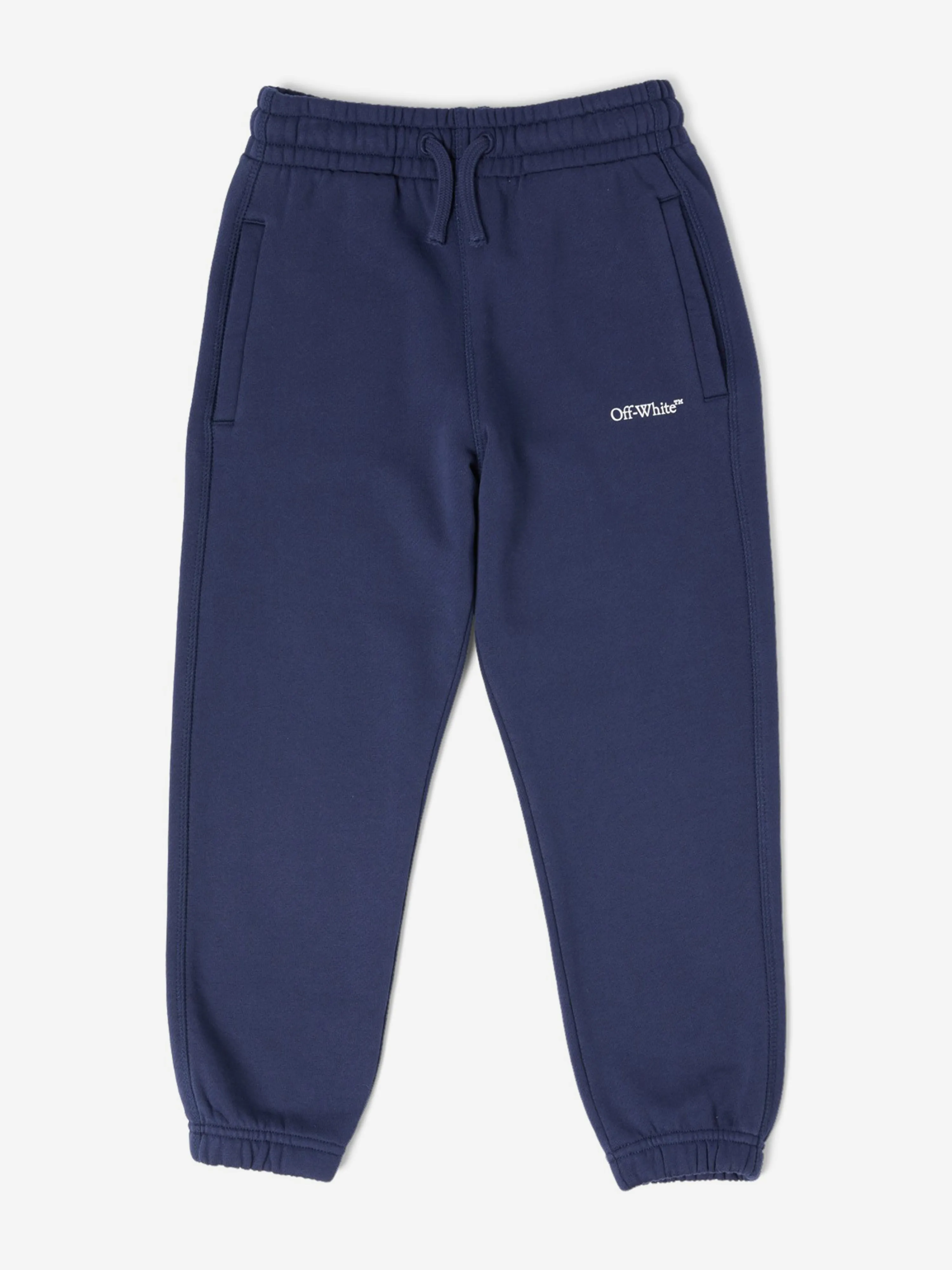 Off-White Kids Buchliebhaber Diagonale Jogginghose in Blau