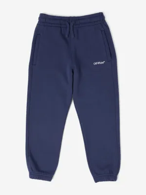 Off-White Kids Buchliebhaber Diagonale Jogginghose in Blau